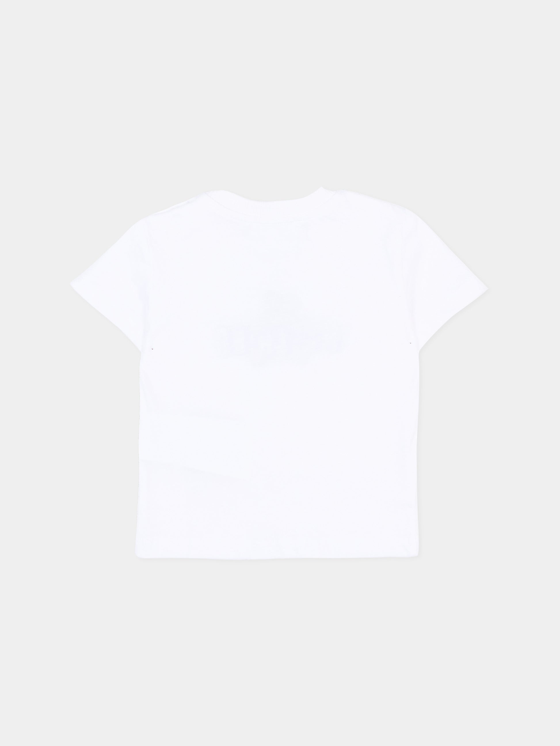 T-Shirt bianca per neonati con logo e Teddy Bear,Moschino Kids,MUM04P LAA03 10101