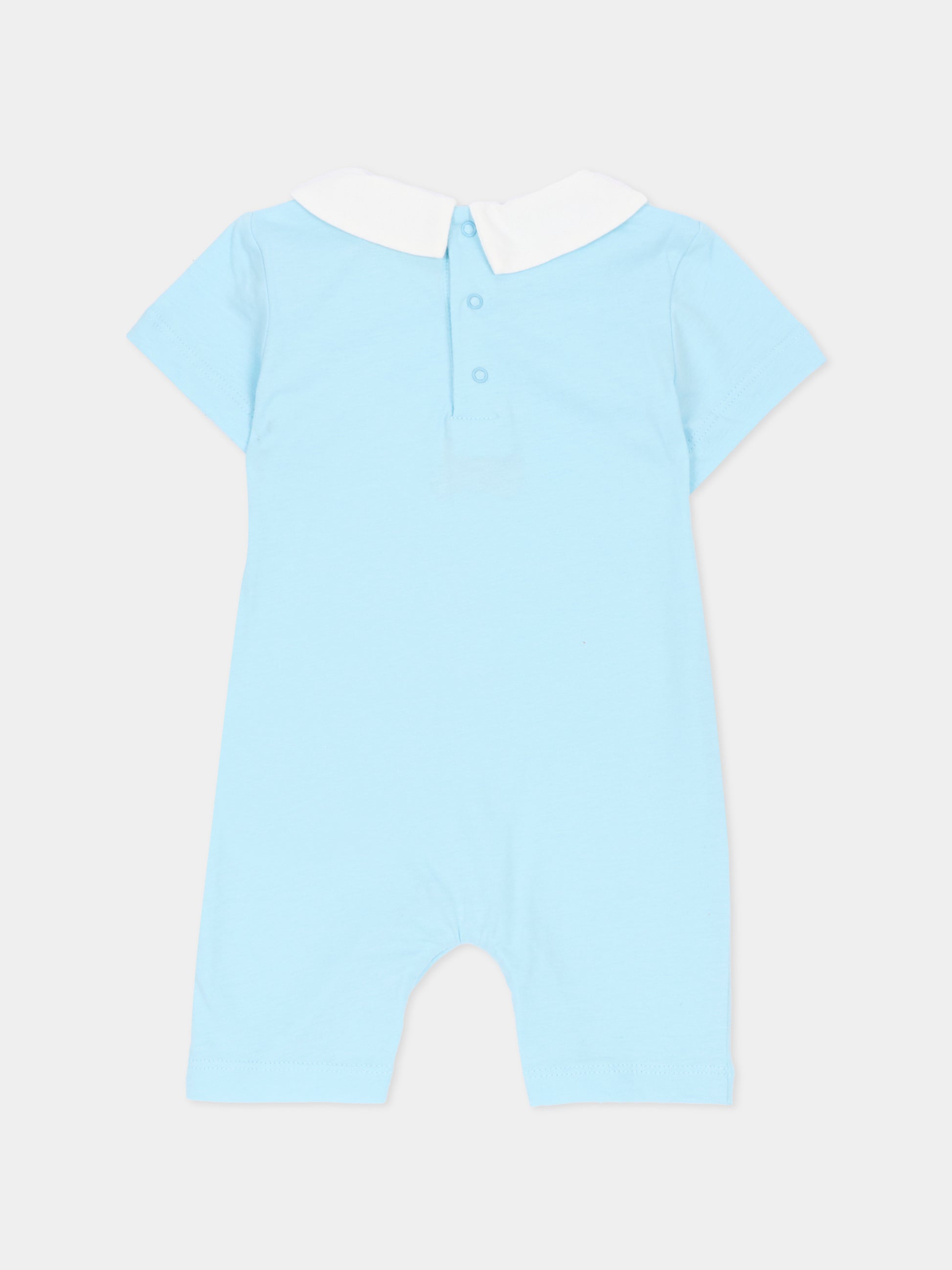 Pagliaccetto celeste per neonato con Teddy Bear,Moschino Kids,MUT04N LAA03 40304