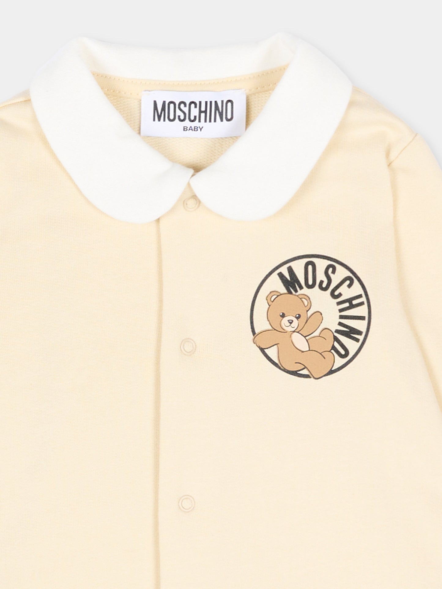 Tutina beige per neonati con Teddy Bear,Moschino Kids,MUT04S LCA19 20404