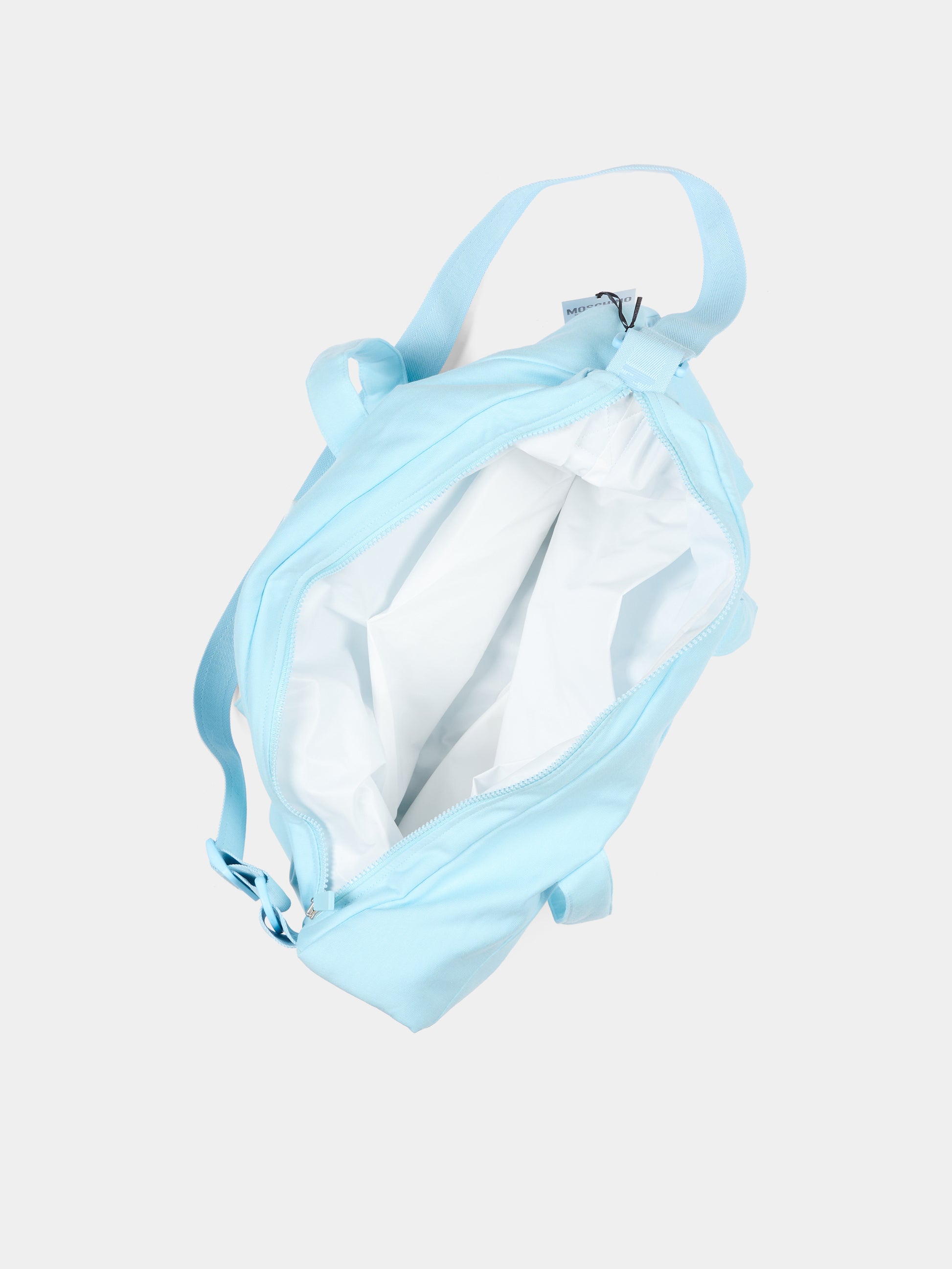 Borsa mamma celeste per neonato con Teddy Bear e nuvola,Moschino Kids,MUX05T LCA19 40304