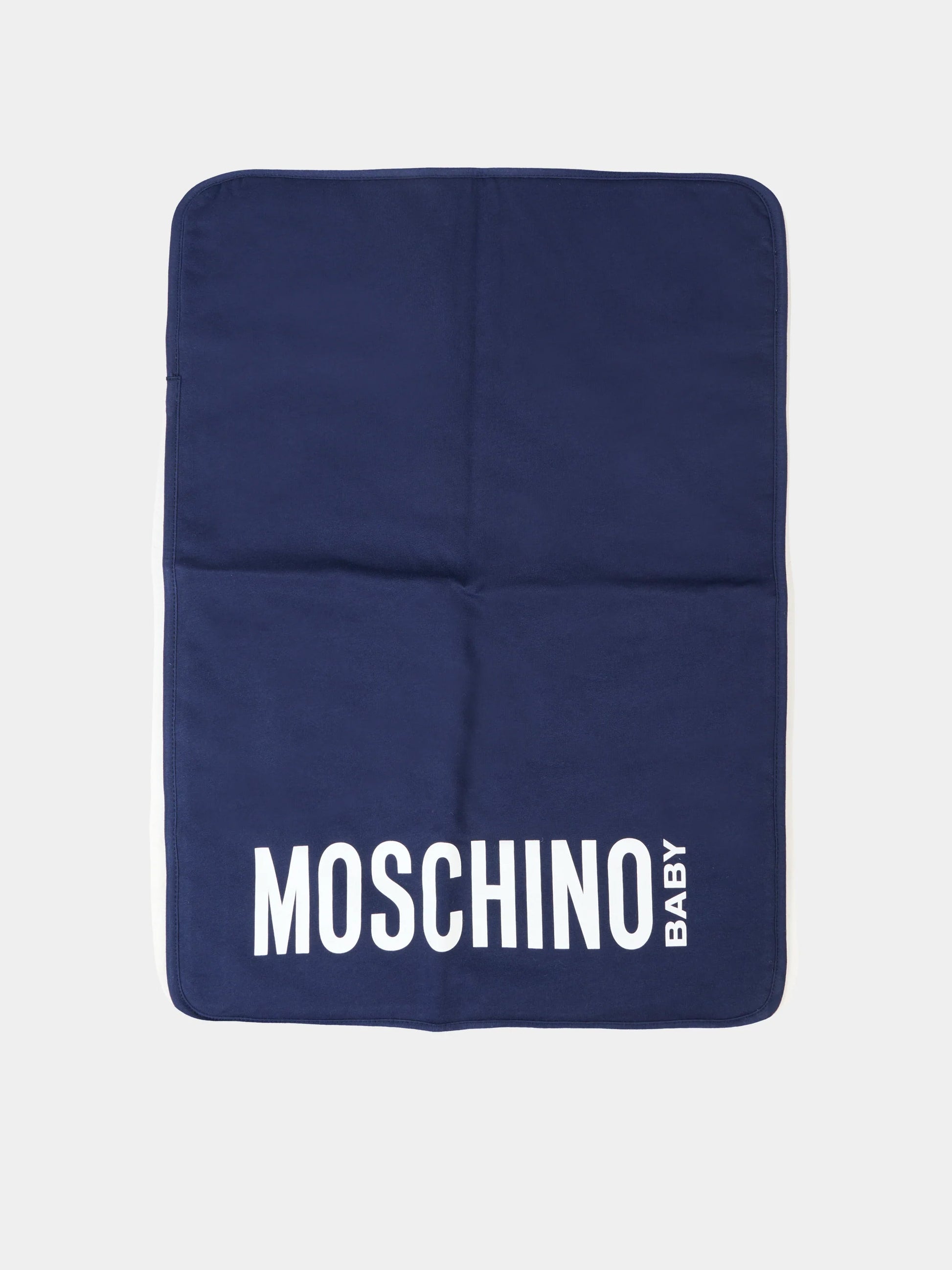 Borsa mamma blu per neonati con Teddy Bear e logo,Moschino Kids,MUX05V LCA19 40016