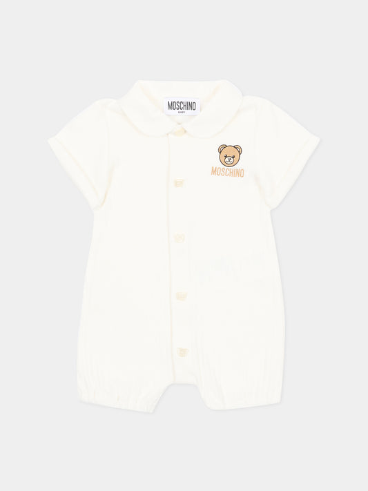 Pagliaccetto avorio Moschino per neonati,Moschino Kids,MUY08Y LAA55 10063