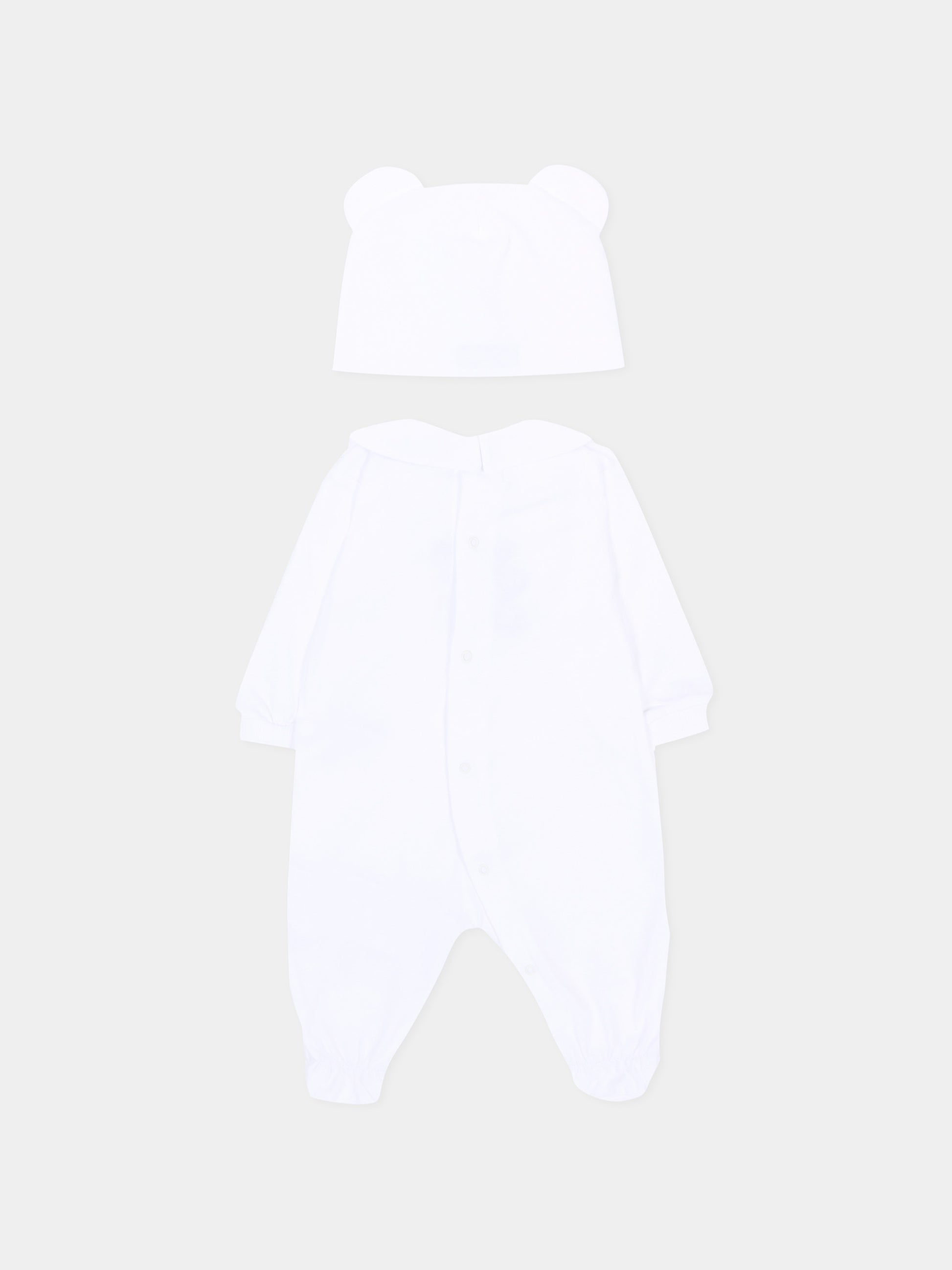 Set tutina bianco per neonati con Teddy Bear,Moschino Kids,MUY094 LAA02 10101