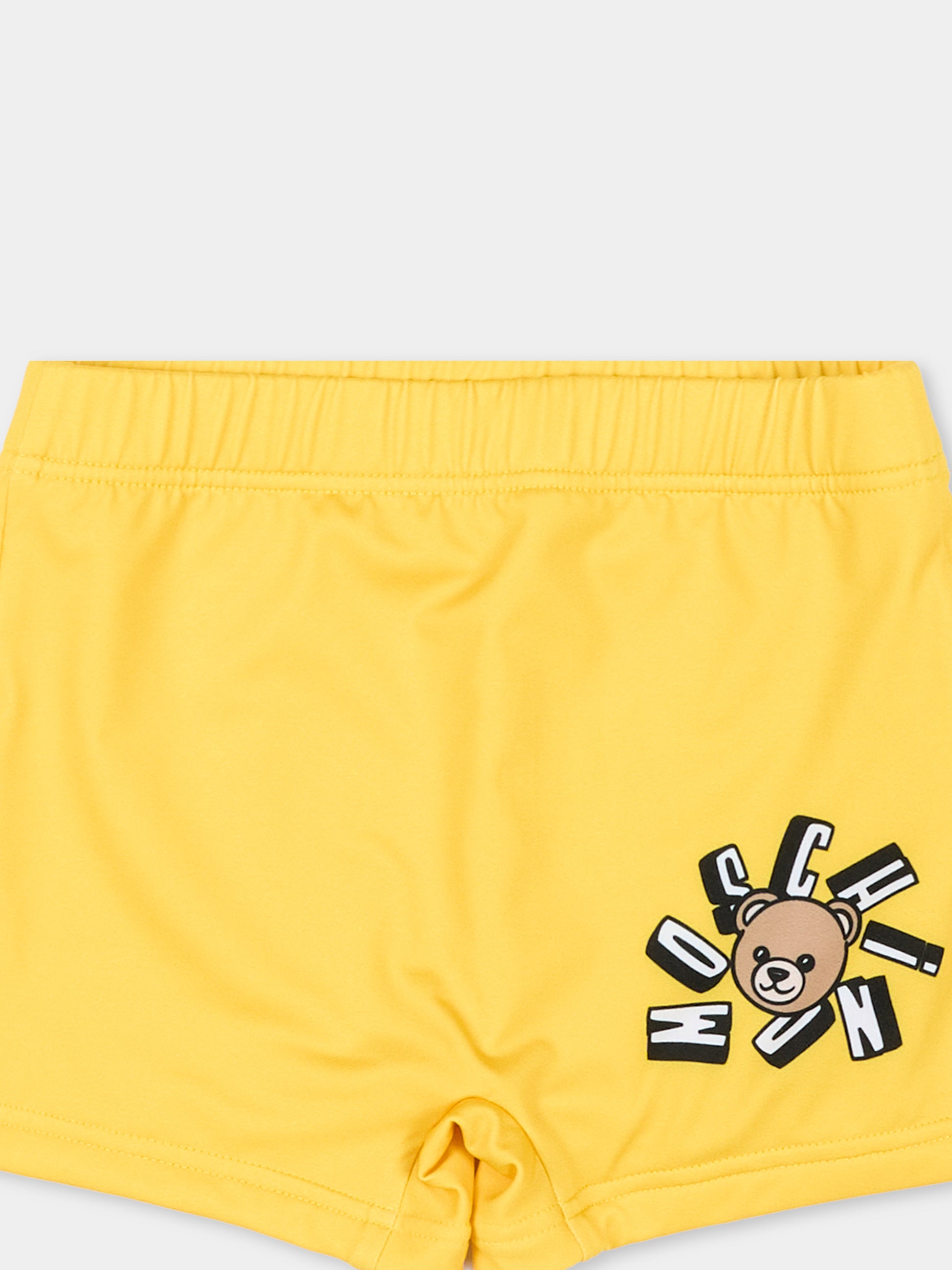 Boxer mare giallo per neonato con teddy bear,Moschino Kids,MXL006 LKA11 50577
