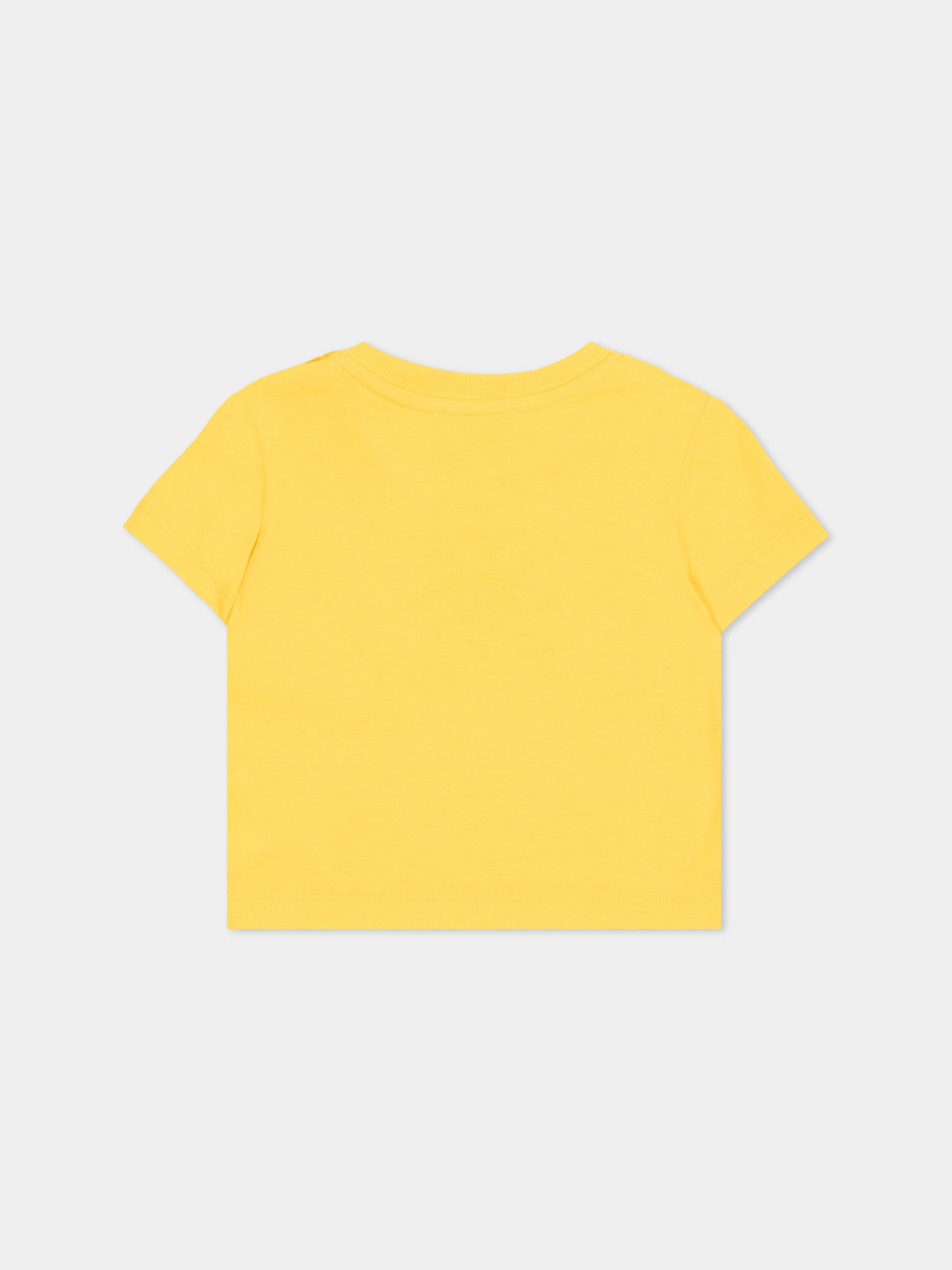 T-shirt gialla per neonati con Teddy Bear,Moschino Kids,MXM047 LAA02 50577