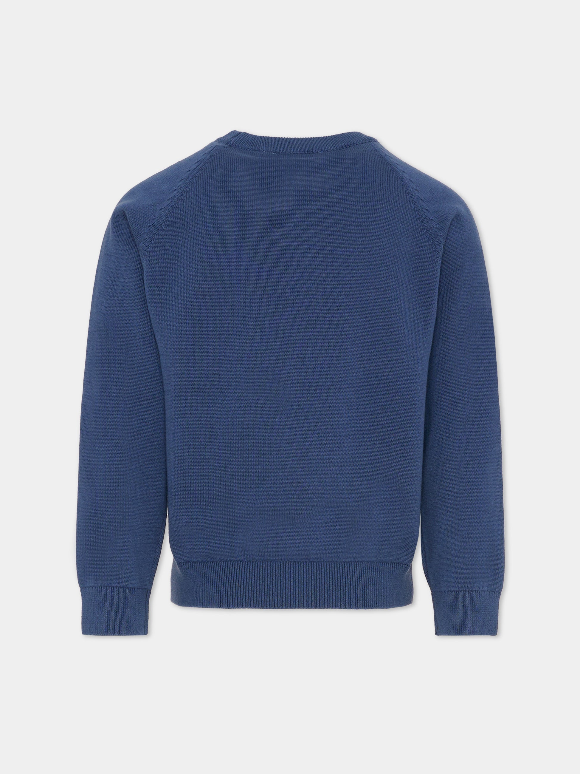 Maglione blu per bambino con albero ricamato,Timberland,T60822 805