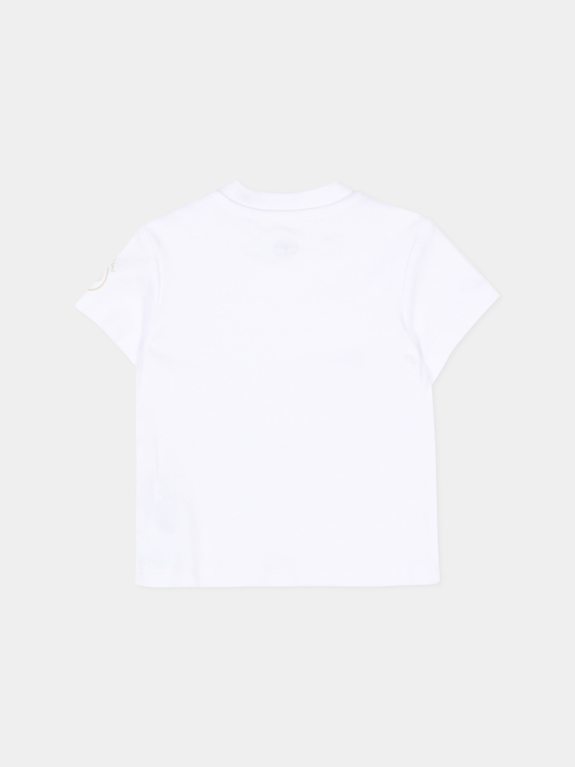 Salopette beige per neonato a righe,Timberland,T60883 N52