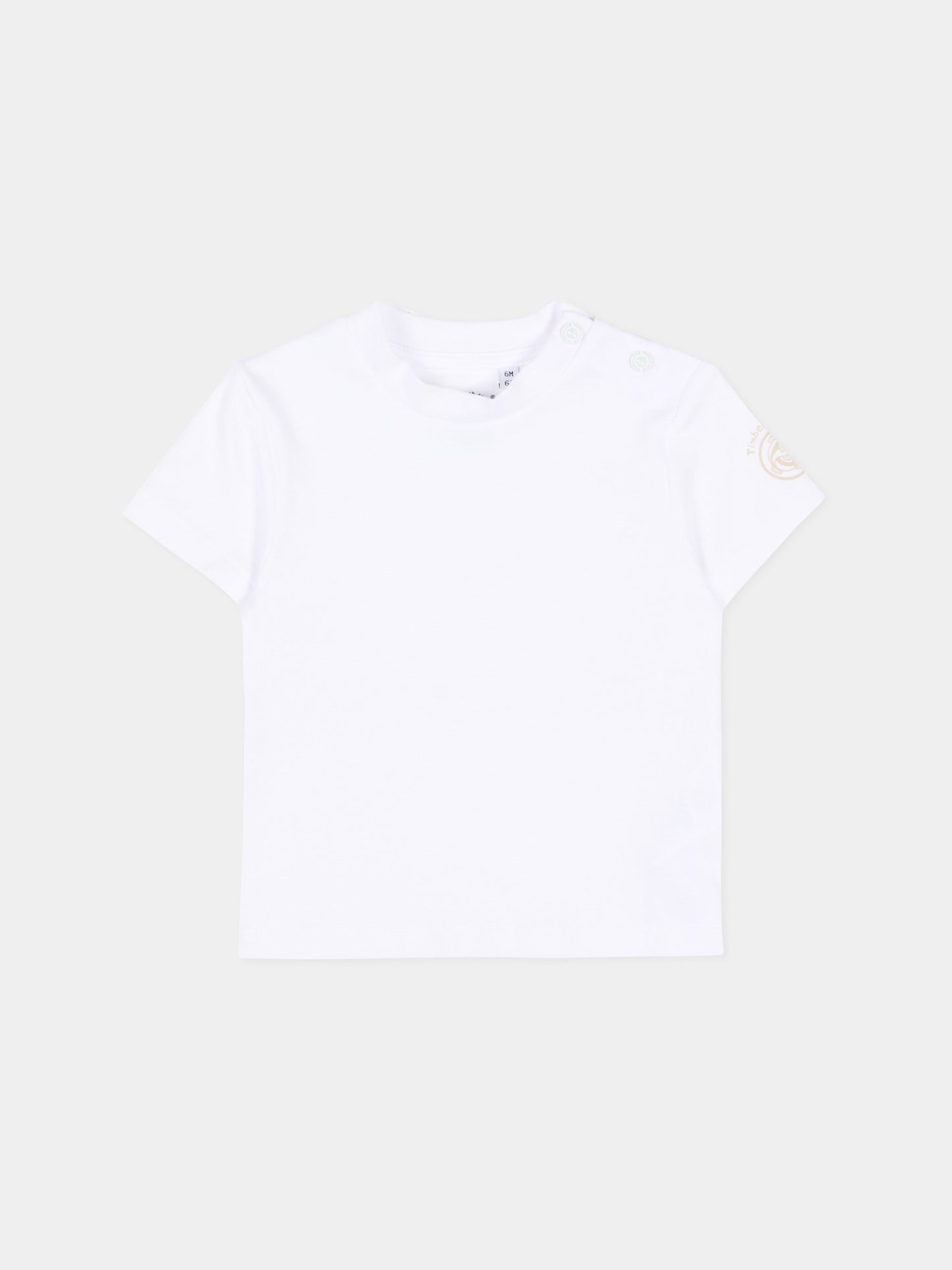 Salopette beige per neonato a righe,Timberland,T60883 N52