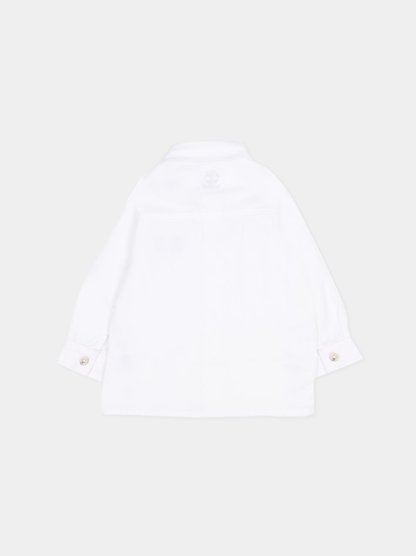 Camicia bianca per neonato con logo,Timberland,T60885 10P