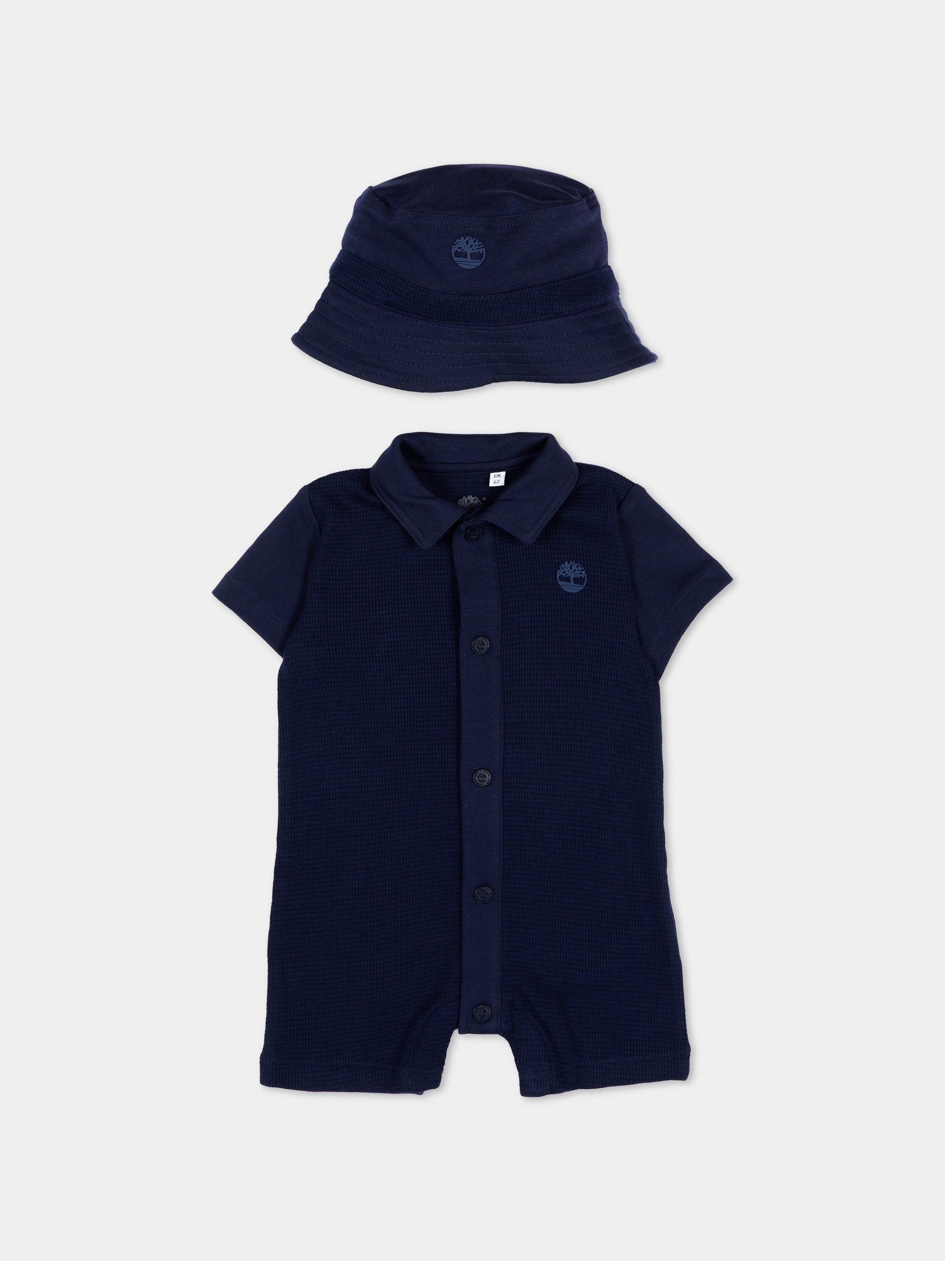 Pagliaccetto blu per neonato con logo,Timberland,T60893 85T