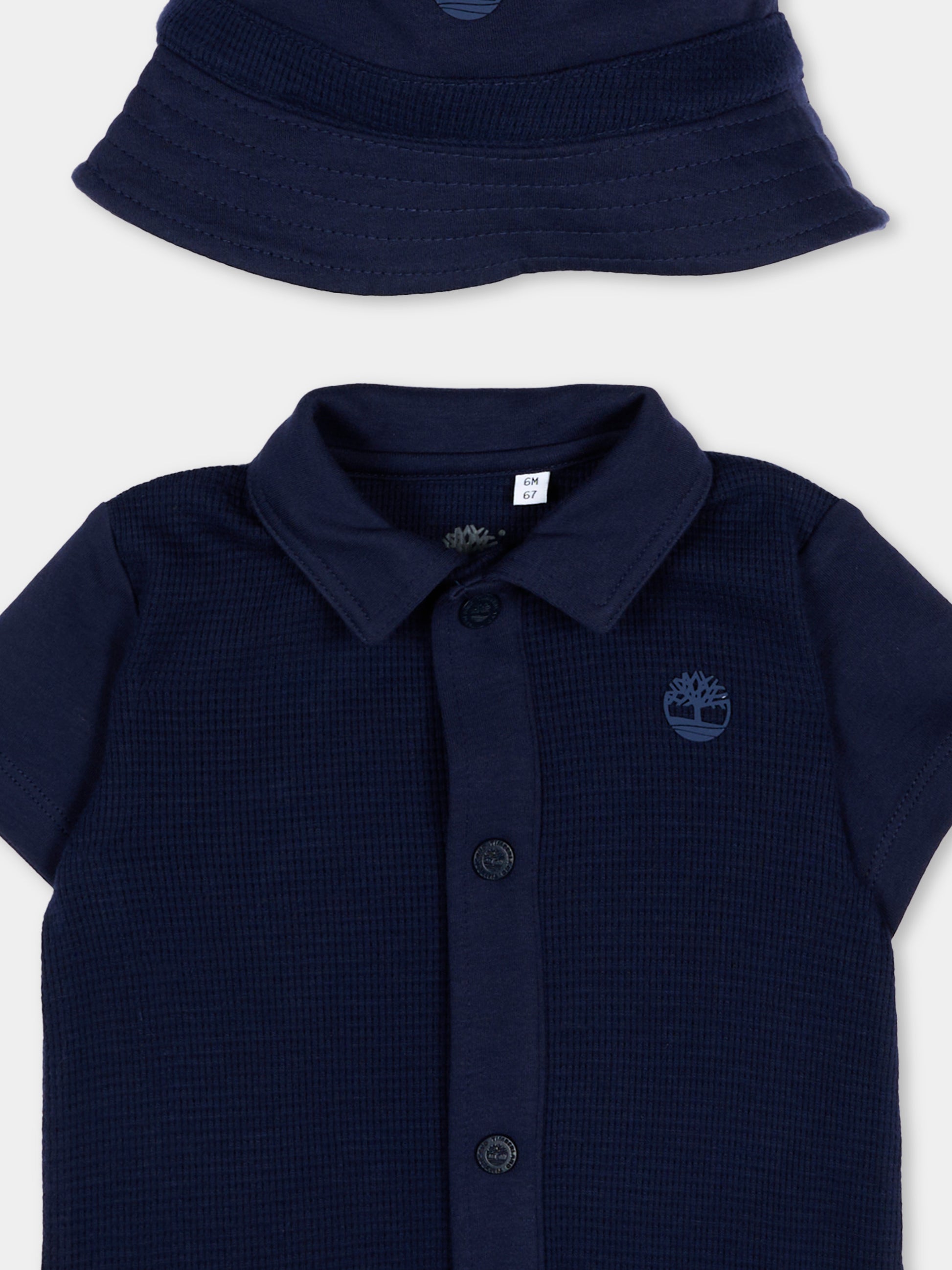 Pagliaccetto blu per neonato con logo,Timberland,T60893 85T