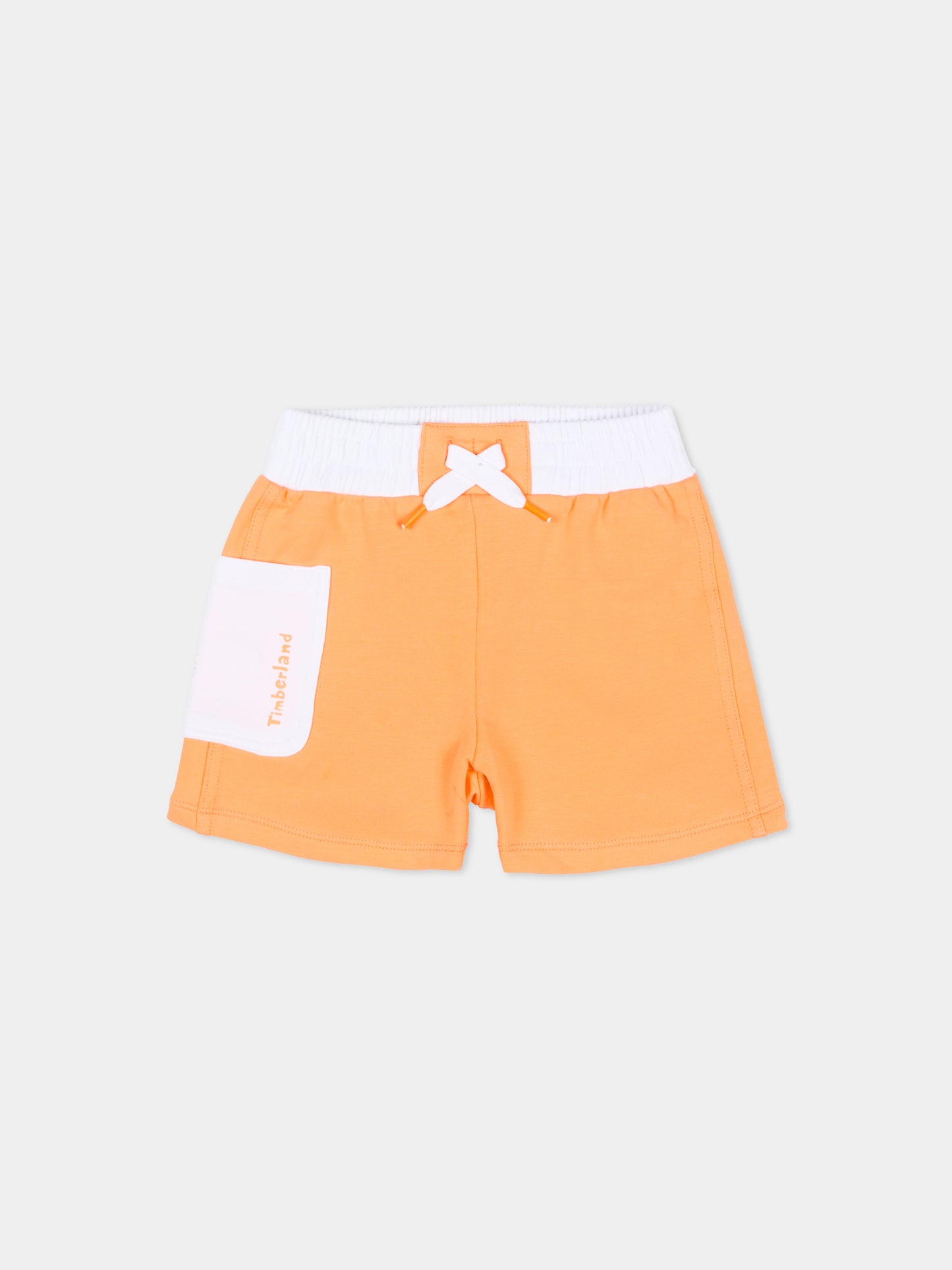 Shorts sportivi arancioni per neonato,Timberland,T60899 42Y