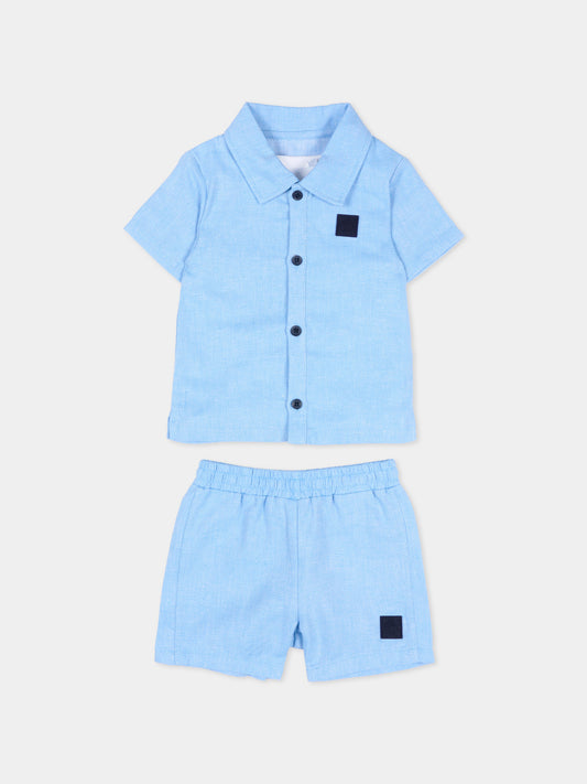 Completo sportivo azzurro per neonato,Timberland,T60901 79H