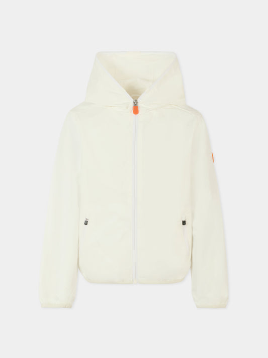 Giacca a vento Jules bianca per bambino con logo,Save The Duck Kids,J30036X WIND20 00000