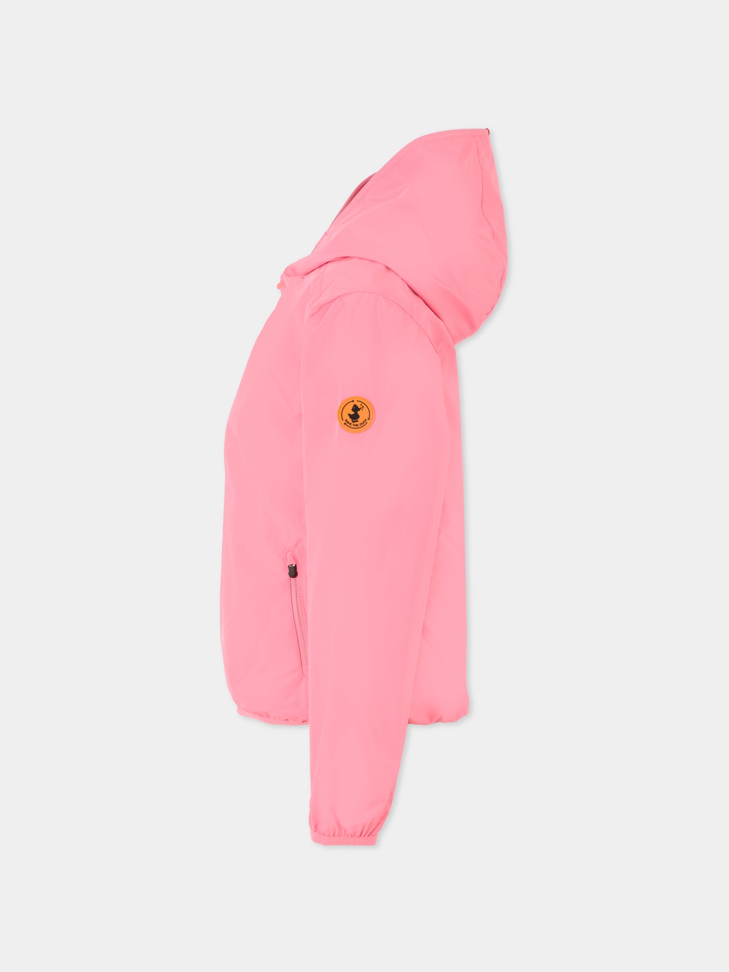 Giacca a vento Jules rosa per bambina con logo,Save The Duck Kids,J30036X WIND20 80018