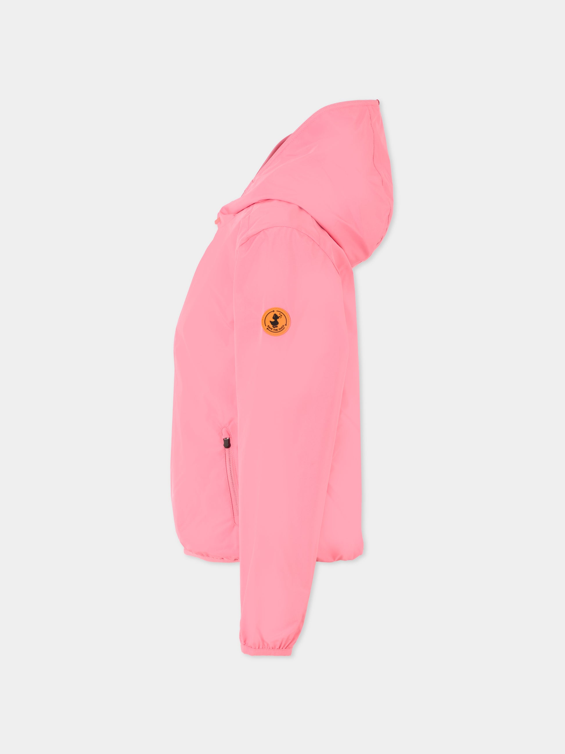 Giacca a vento Jules rosa per bambina con logo,Save The Duck Kids,J30036X WIND20 80018