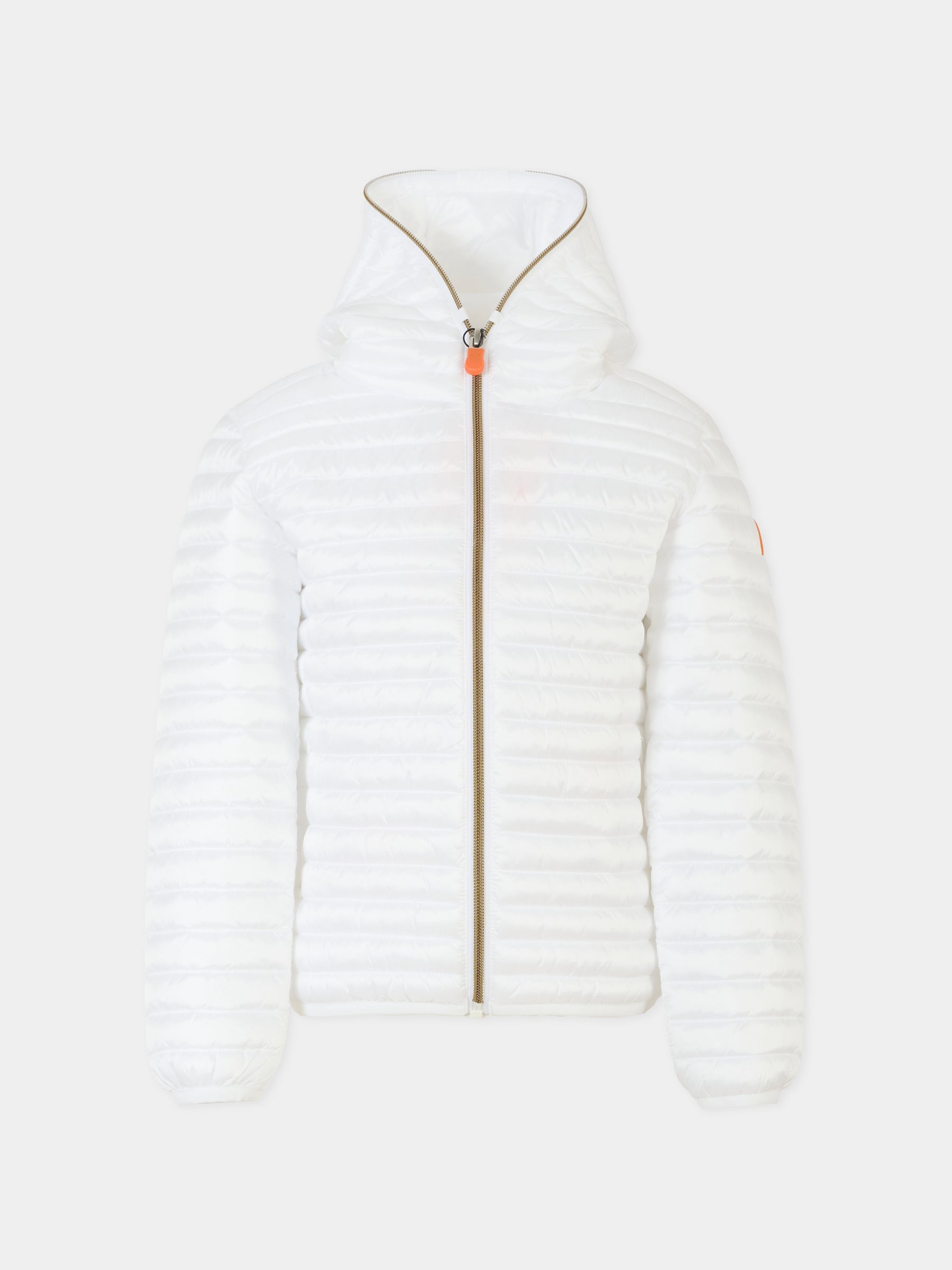 Piumino Rosy bianco per bambini con logo,Save The Duck Kids,J32310G IRIS20 00000