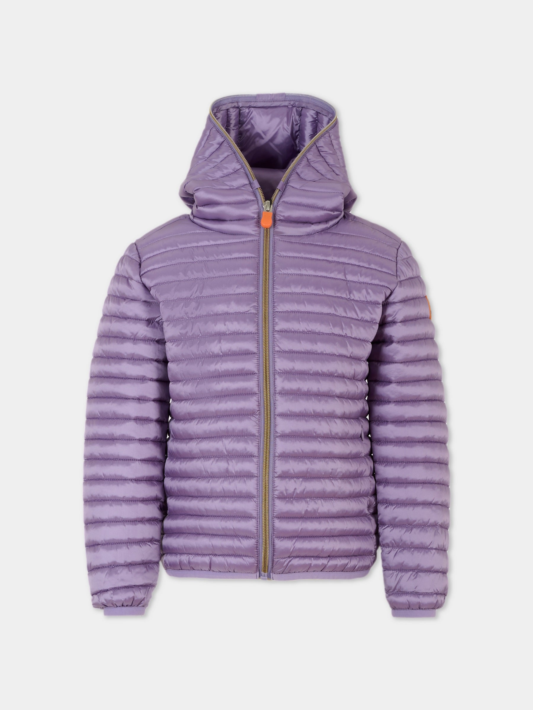 Piumino Rosy viola per bambina con logo,Save The Duck Kids,J32310G IRIS20 80042