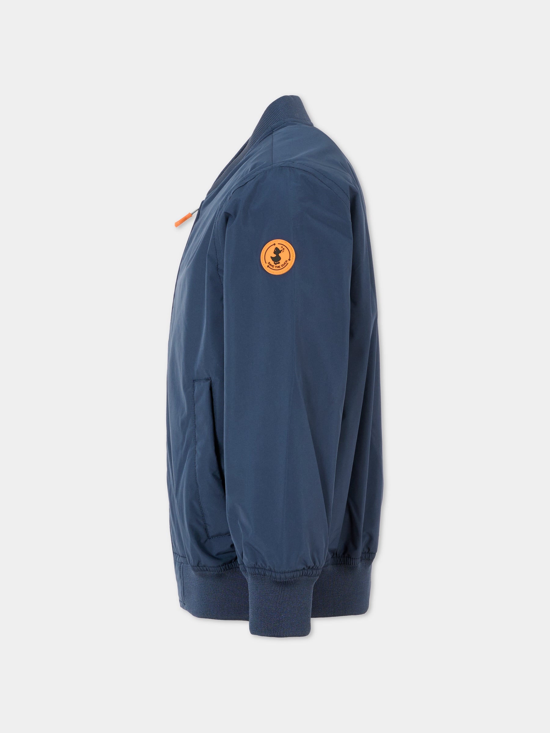 Giubbotto blu per bambino con logo,Save The Duck Kids,J31163X WIND20 90000