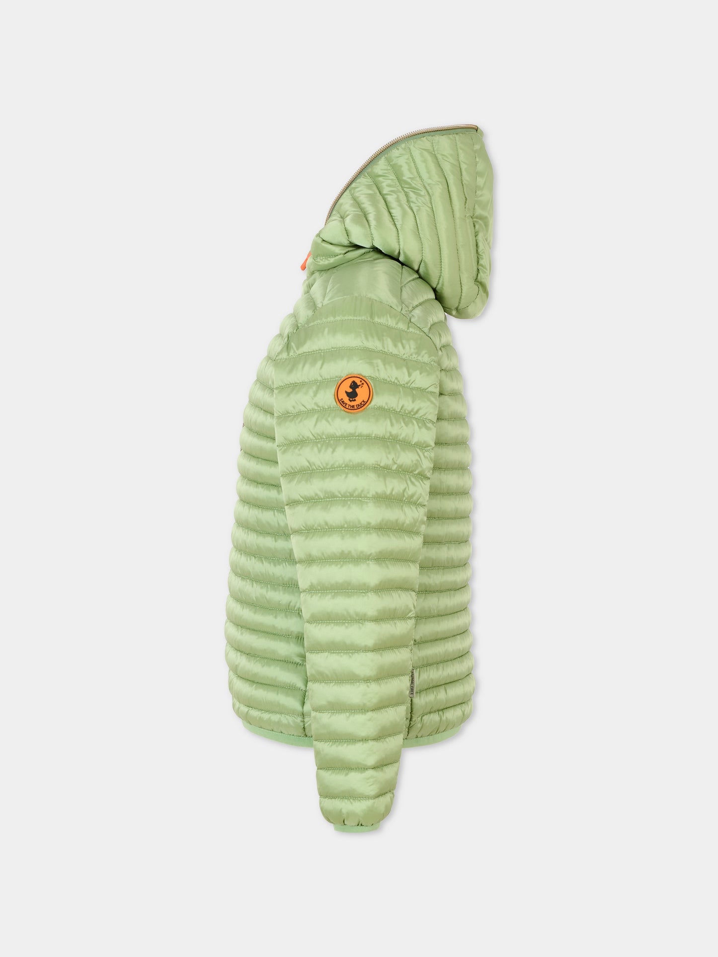 Piumino Rosy verde per bambina con logo,Save The Duck Kids,J32310G IRIS20 50041