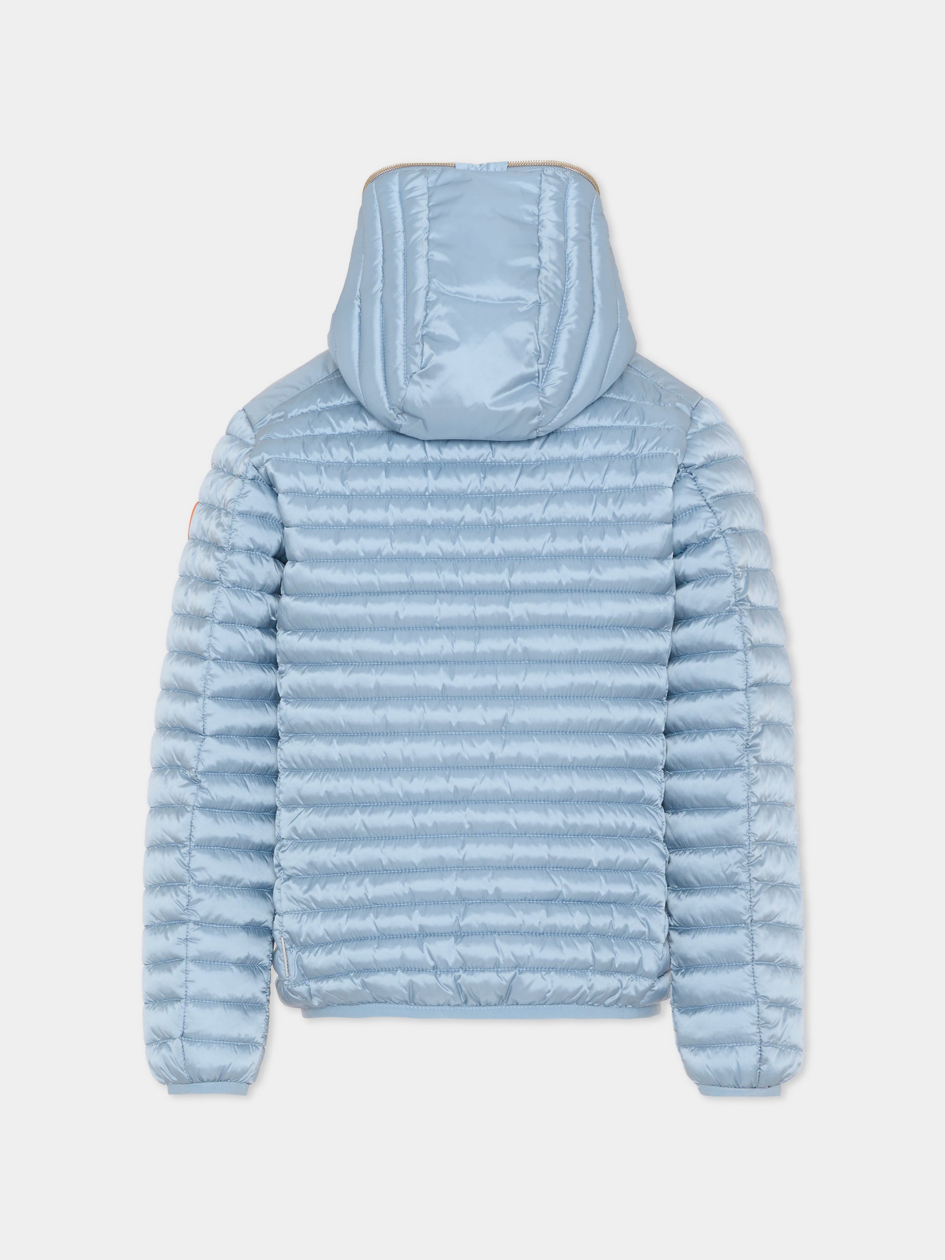 Piumino Iris blu per bambina con logo,Save The Duck Kids,J32310G IRIS22 90011