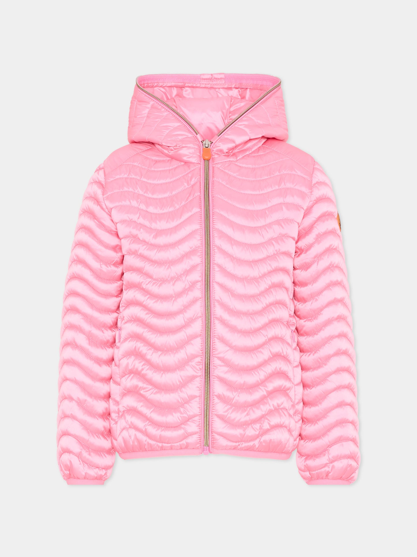 Piumino rosa per bambina trapuntato,Save The Duck Kids,J32197G IRIS22 80018