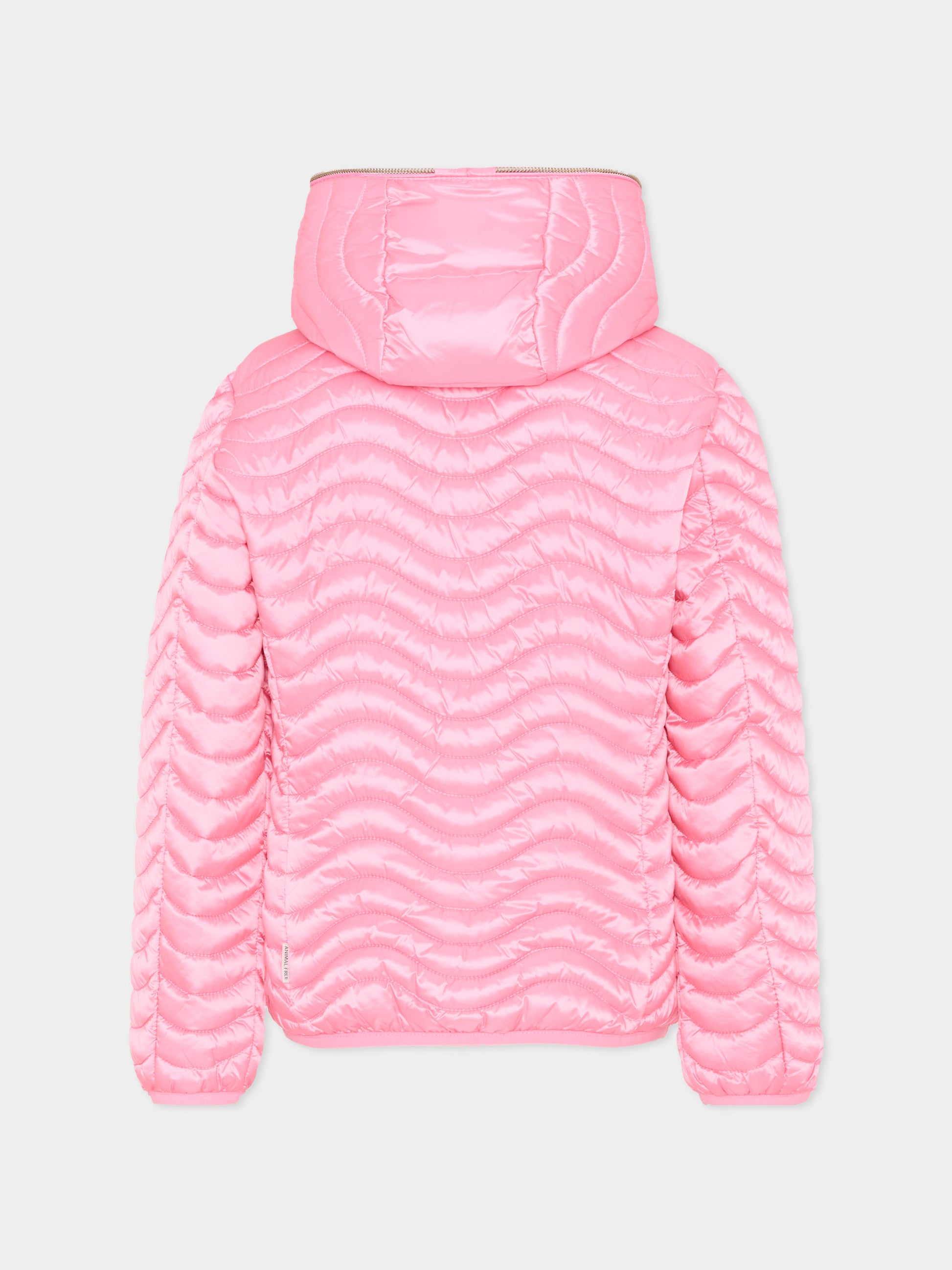 Piumino rosa per bambina trapuntato,Save The Duck Kids,J32197G IRIS22 80018