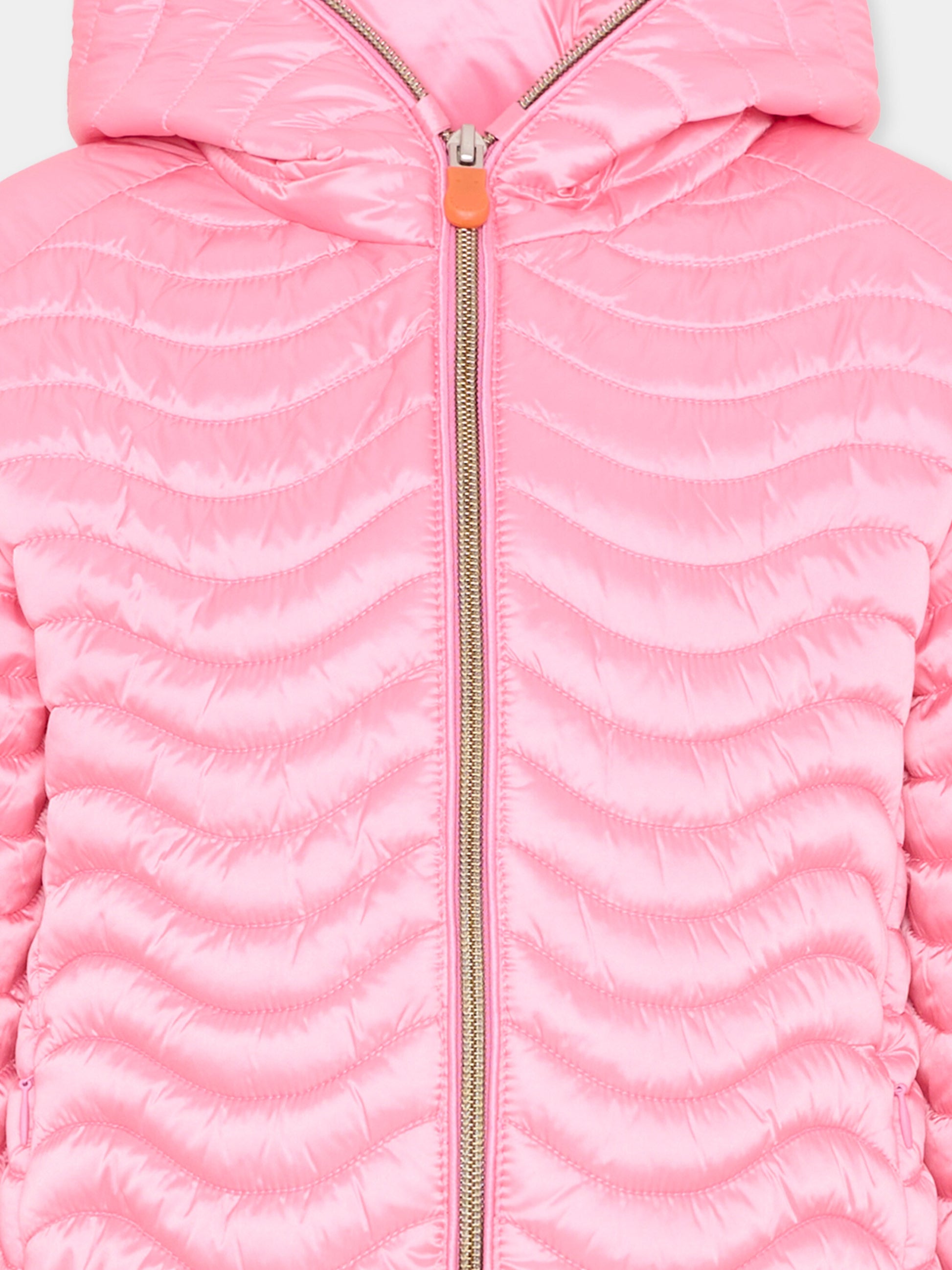 Piumino rosa per bambina trapuntato,Save The Duck Kids,J32197G IRIS22 80018