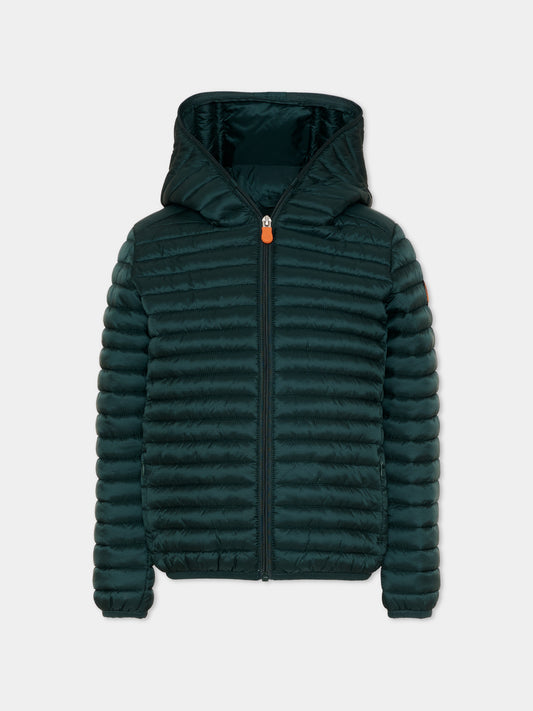 Piumino verde Raz per bambino,Save The Duck Kids,J30650B STOP22 50079