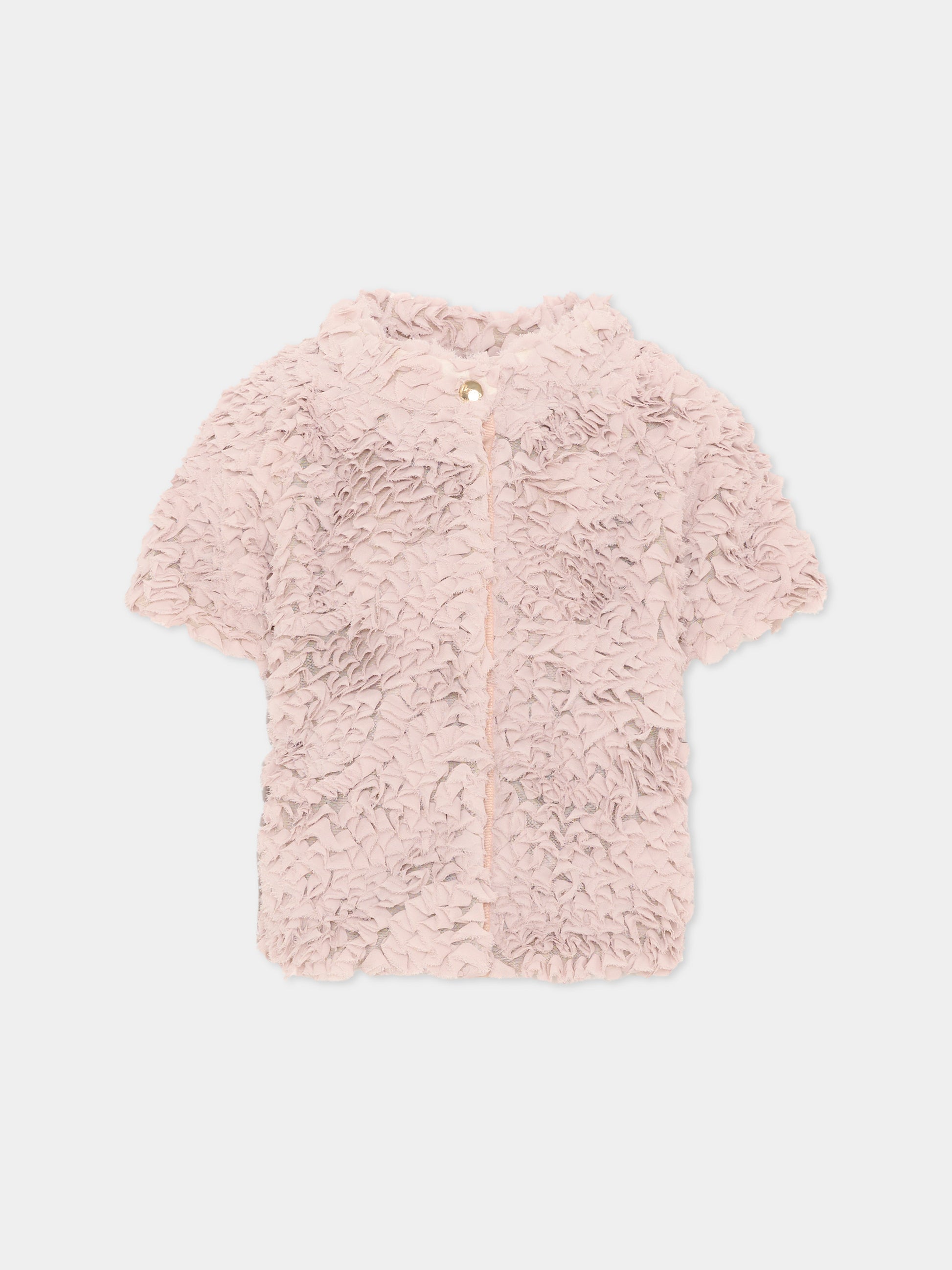 Giacca beige per bambina con logo,Herno Kids,GI000096G 12783 4035