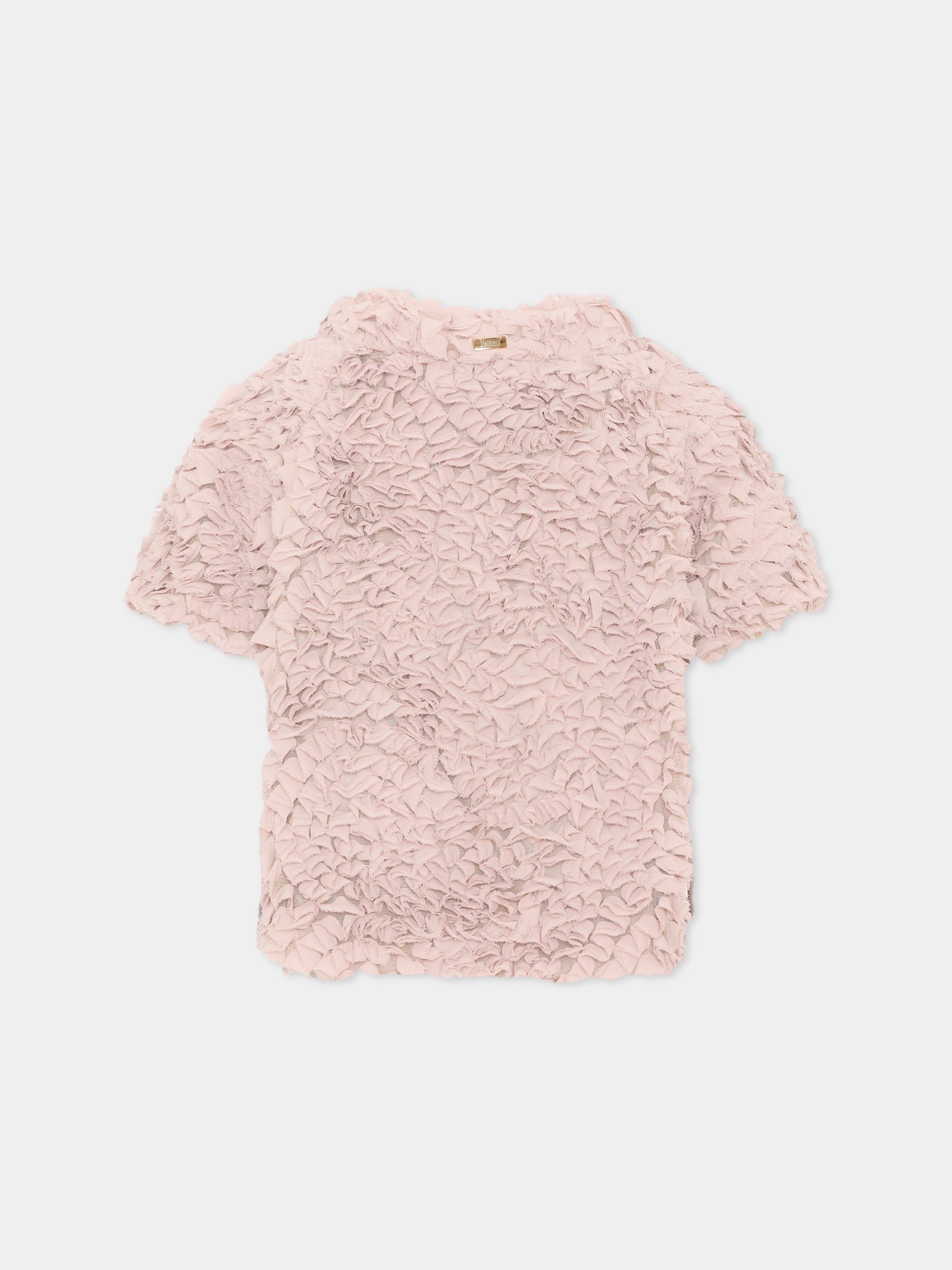 Giacca beige per bambina con logo,Herno Kids,GI000096G 12783 4035