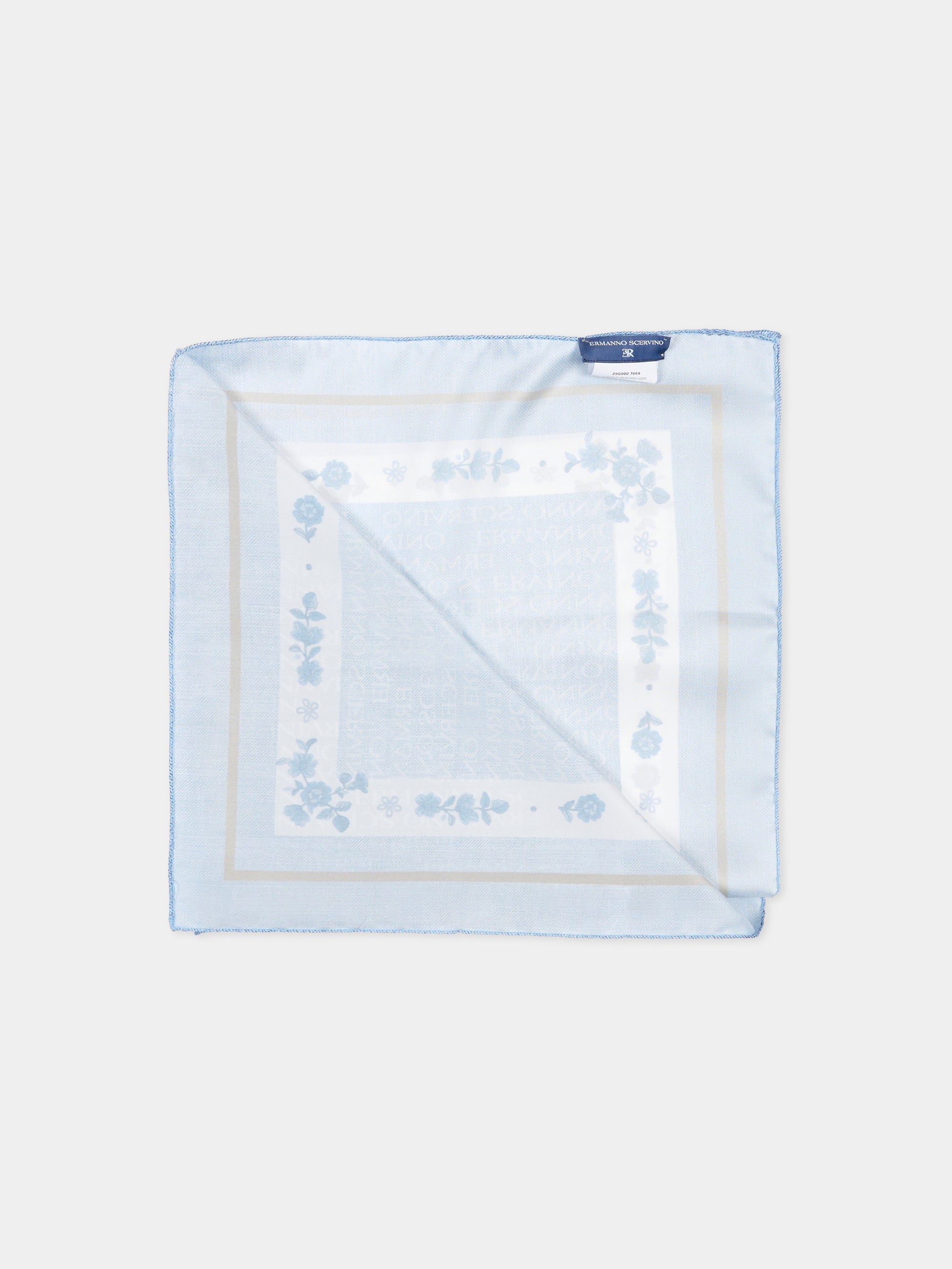 Foulard celeste per bambina con logo,Ermanno Scervino Junior,Z9G000 - 7669 - 0062