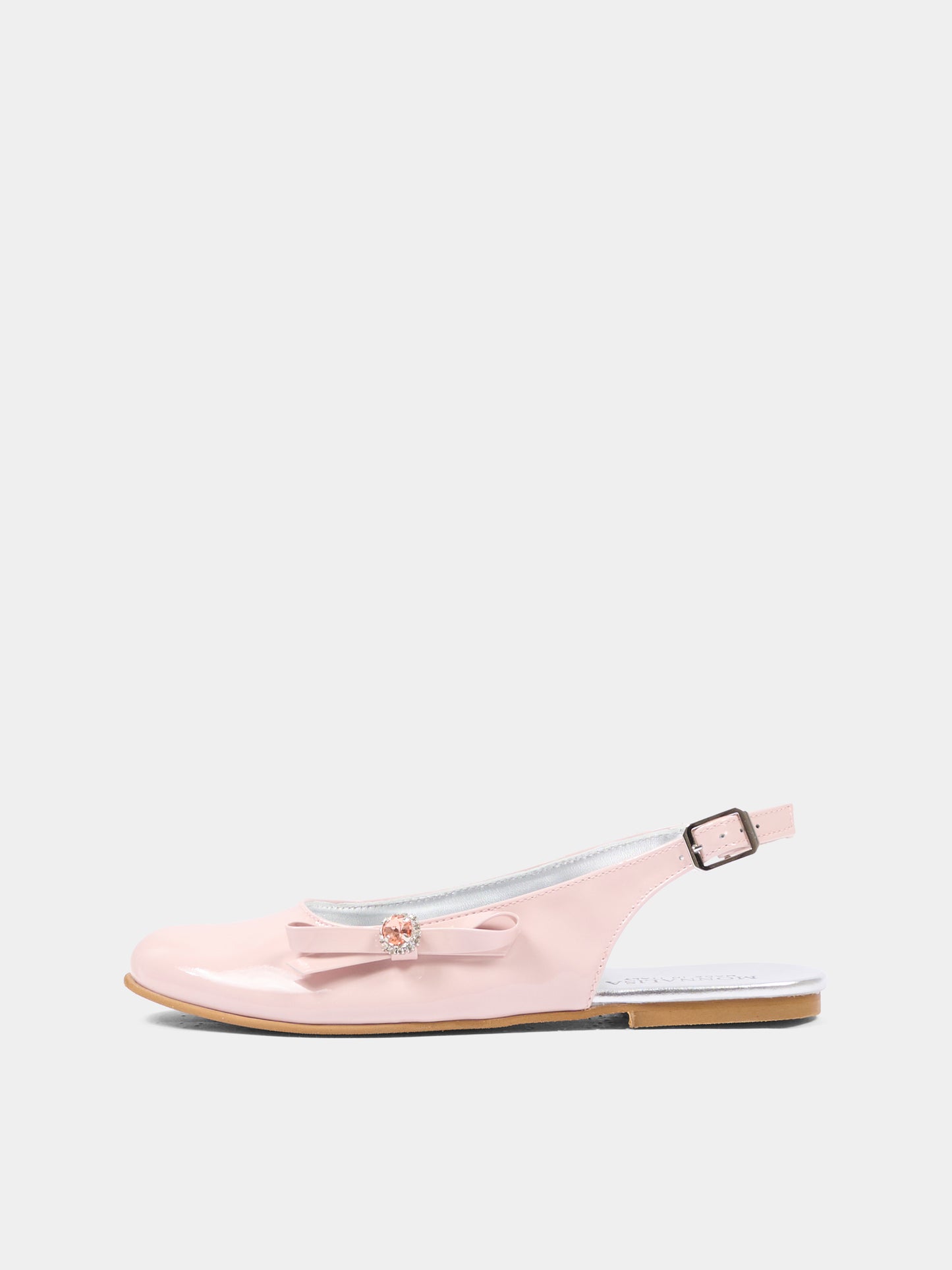 Ballerine rosa per bambina con fiocco,Monnalisa,87G000 - 7706 - 0091