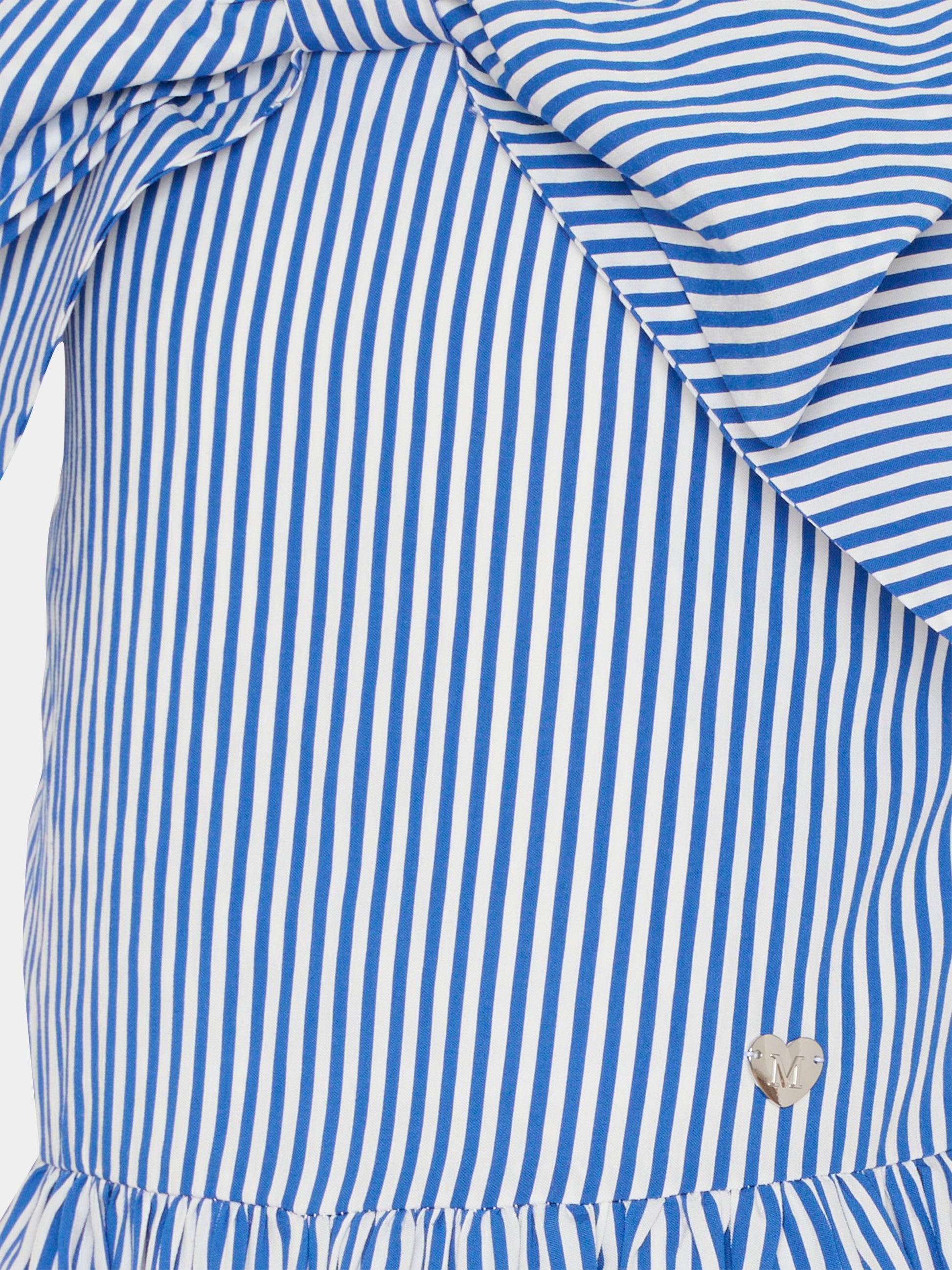 Vestito blu per bambina con fiocco,Monnalisa,11G914 - 7315 - 9956