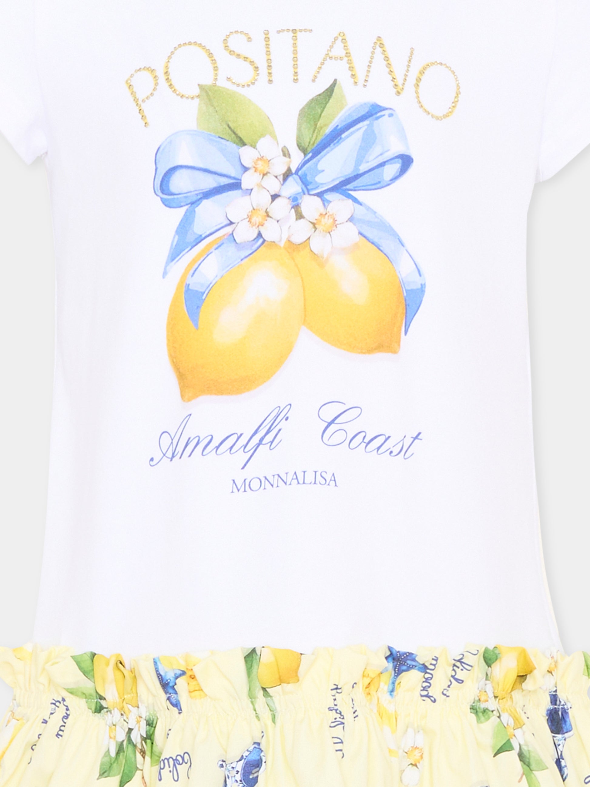 Vestito multicolor Positano per bambina,Monnalisa,11G916RU - 7201 - 9914