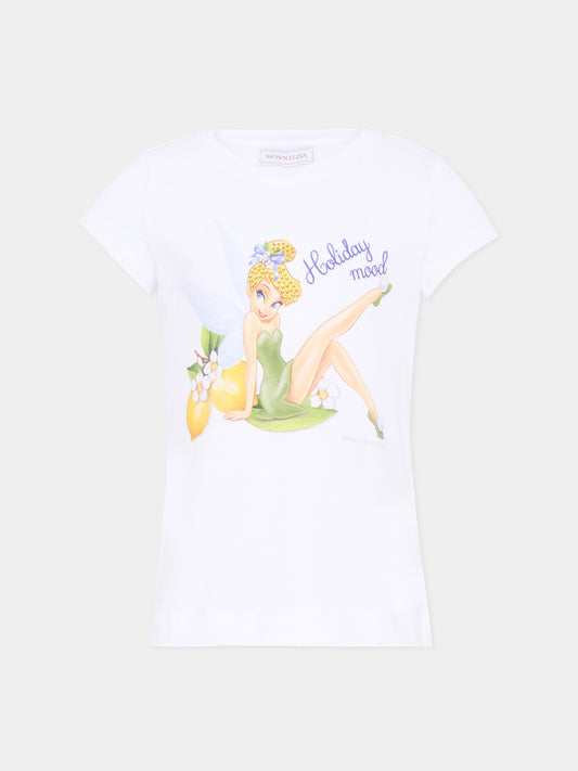 T-shirt bianca per bambina con Trilli,Monnalisa,11G625 - 7201 - 0099