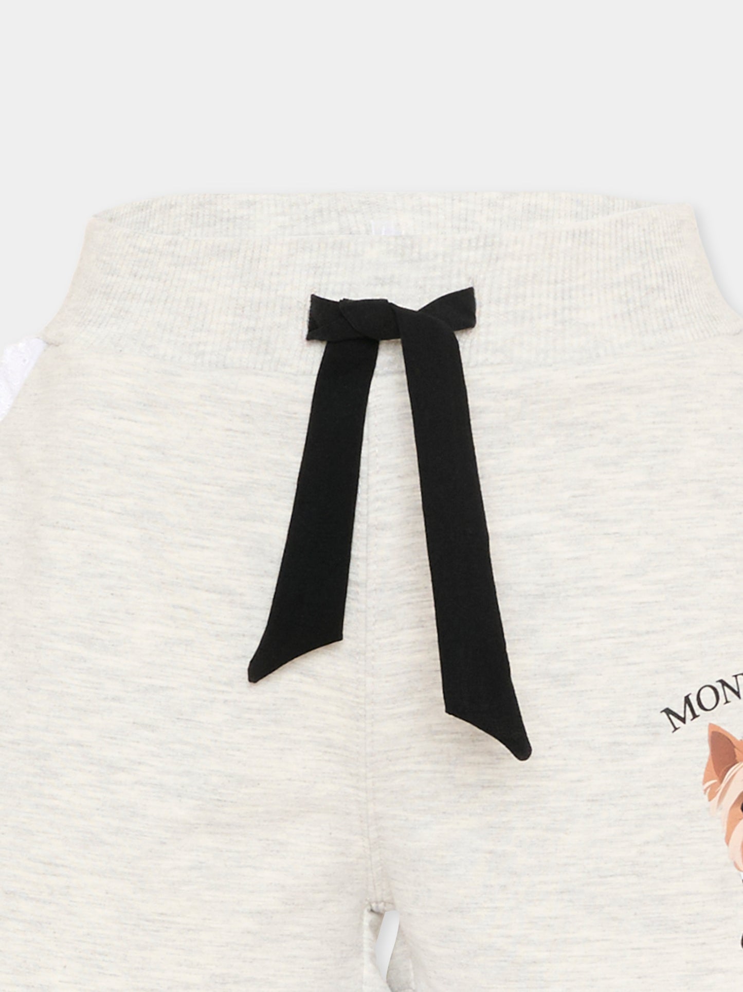Shorts sportivi grigi per bambina con pizzo,Monnalisa,19G410 - 7031 - 0032