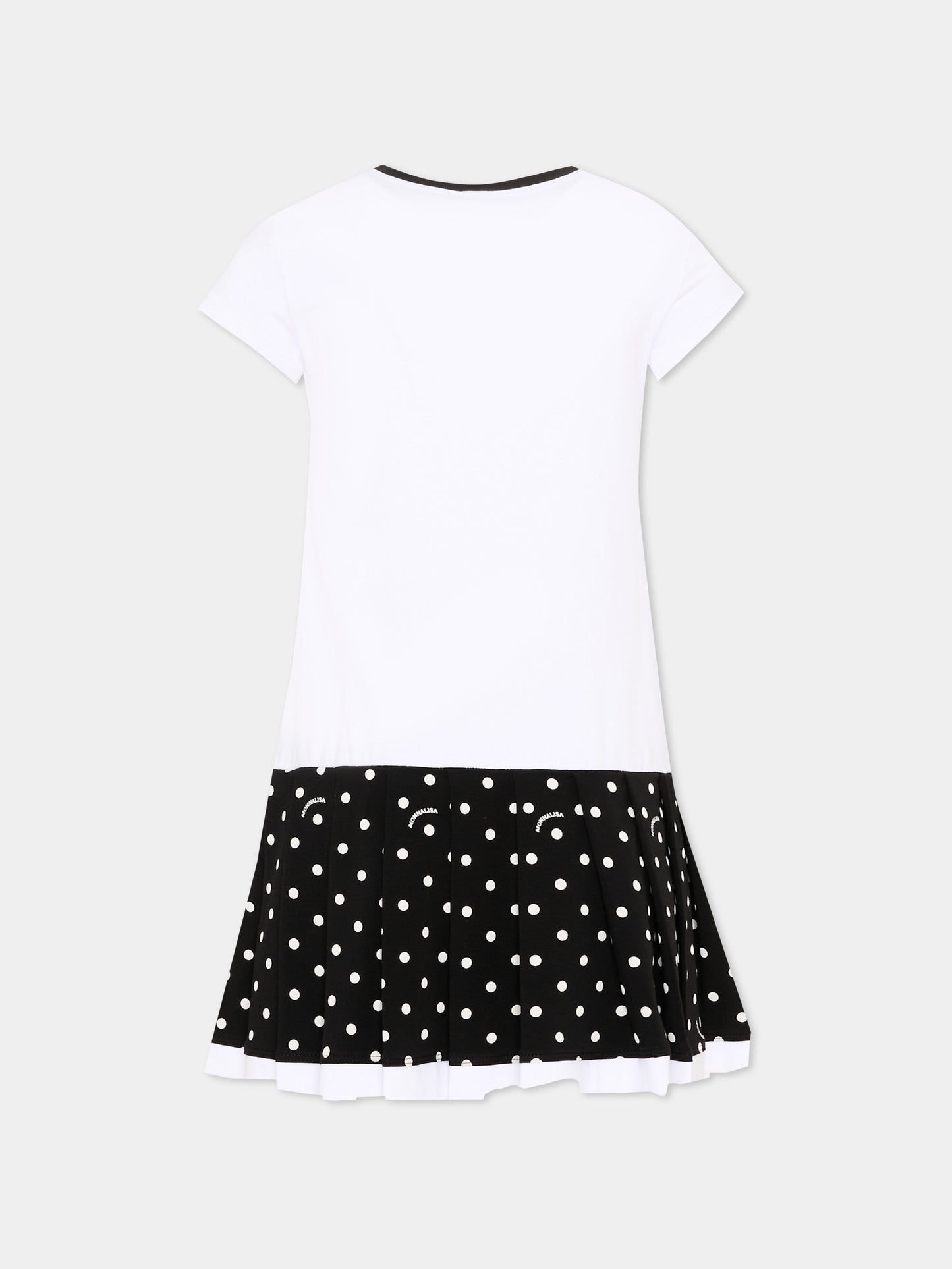 Vestito multicolor per bambina con strass,Monnalisa,19G919 - 7032 - 9950