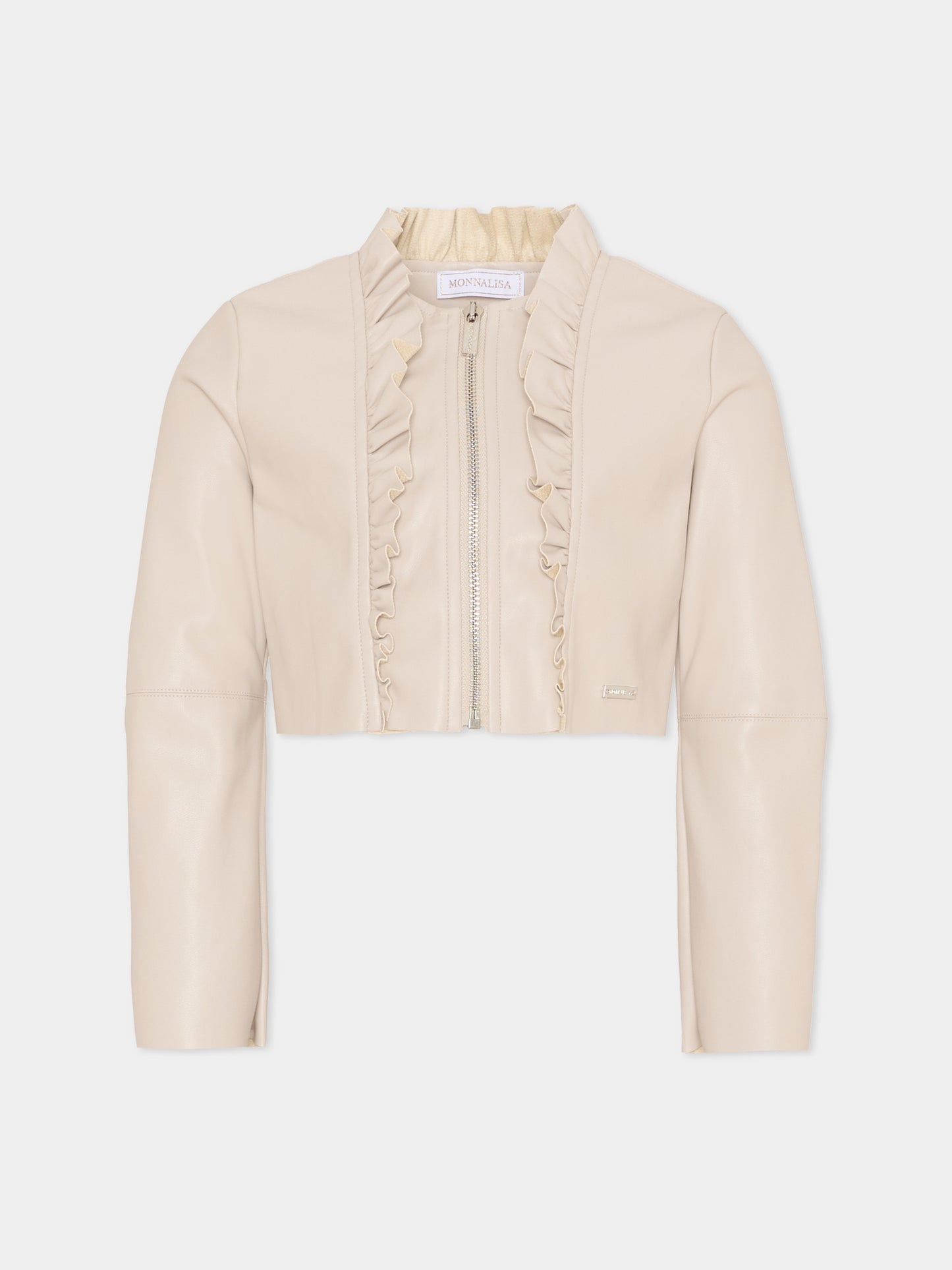 Giubbotto beige per bambina,Monnalisa,17G101 - 7023 - 0003