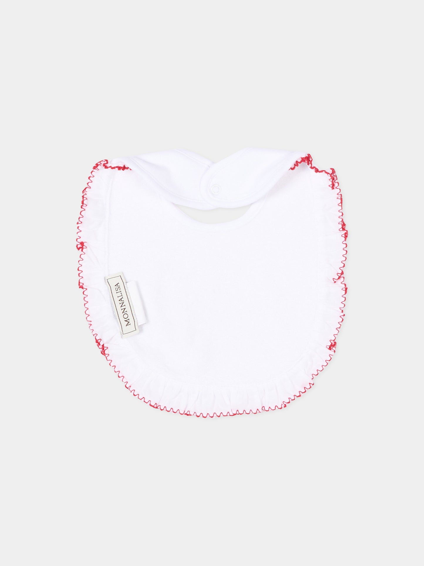 Bavaglino bianco per neonata con Winnie the Pooh,Monnalisa,35G013 - 7084 - 0099