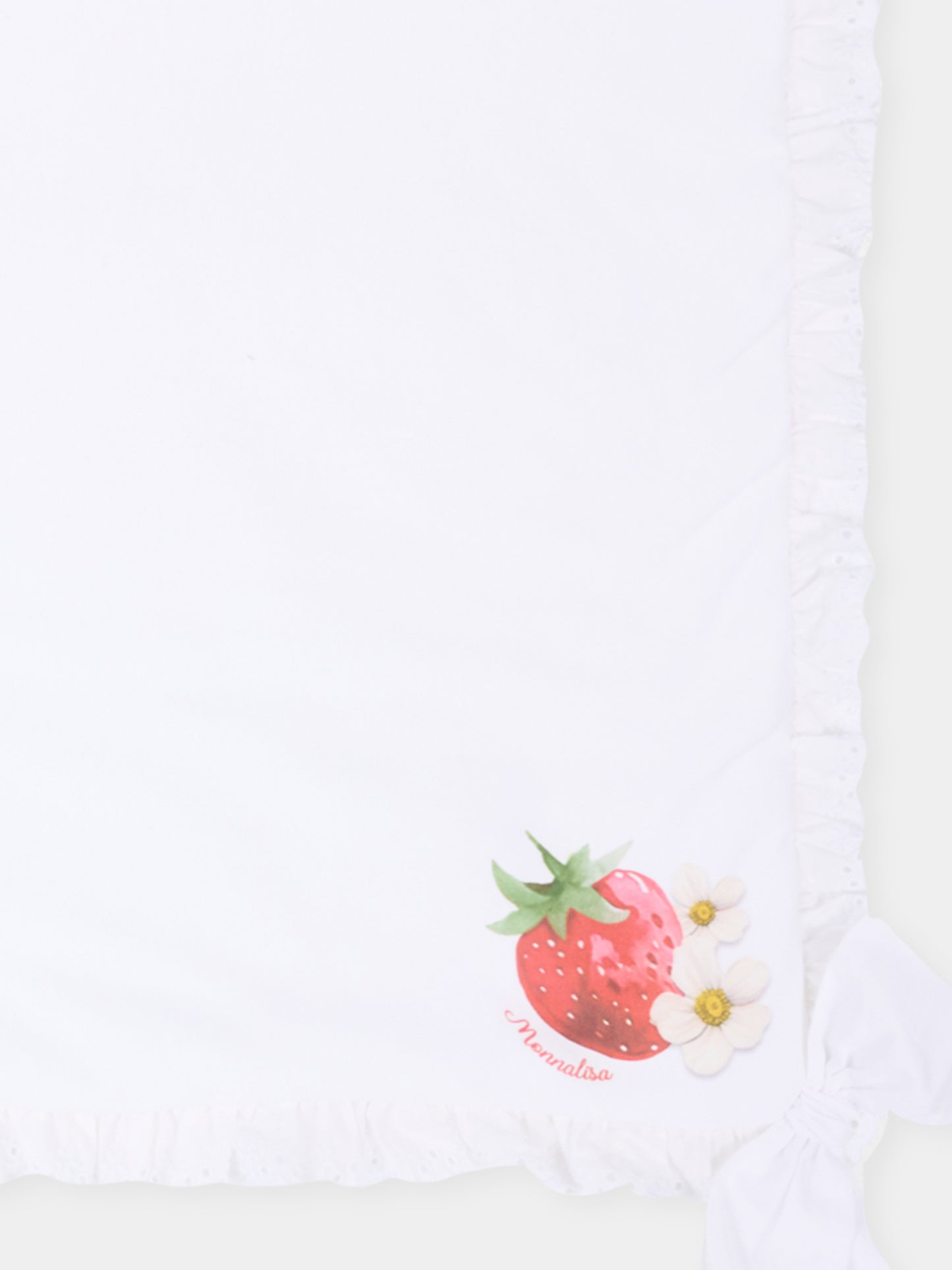 Sacco nanna bianco per neonata con fragole,Monnalisa,35G008 - 7000 - 0099