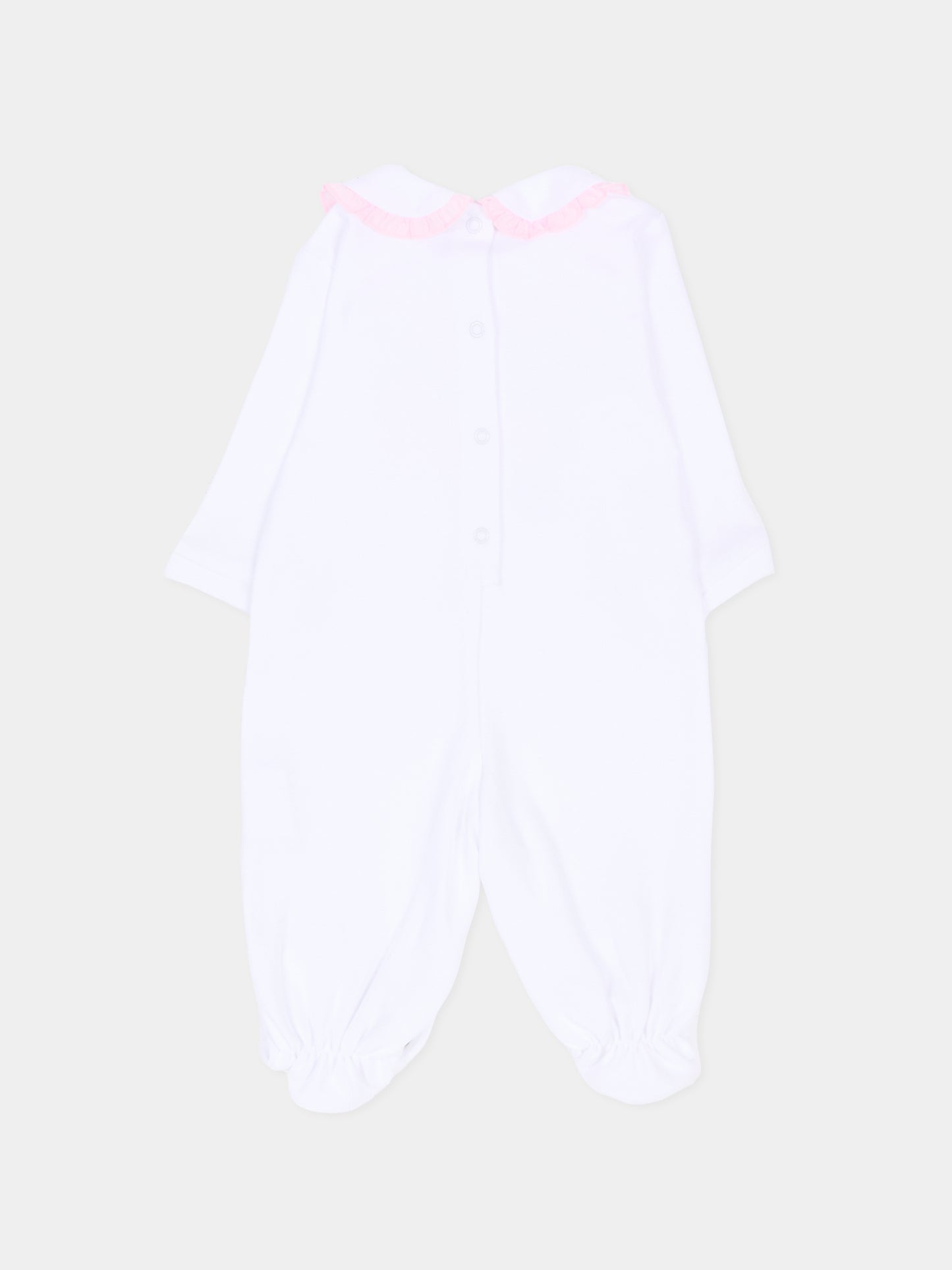 Tutina bianca per neonata con fatina,Monnalisa,35G202 - 7000 - 0099