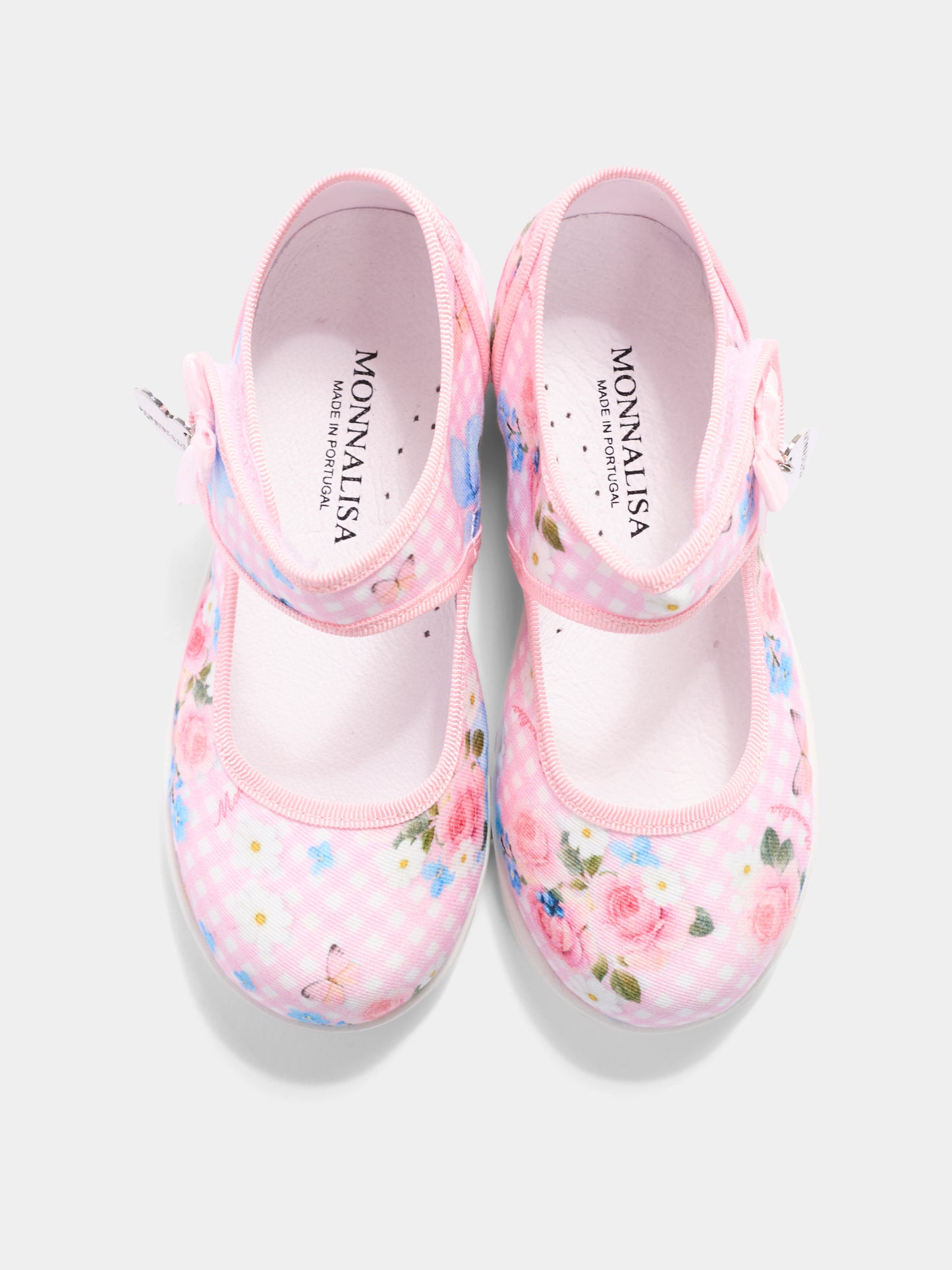 Ballerine rosa vichy per bambina,Monnalisa,83G000 - 7659 - 0090