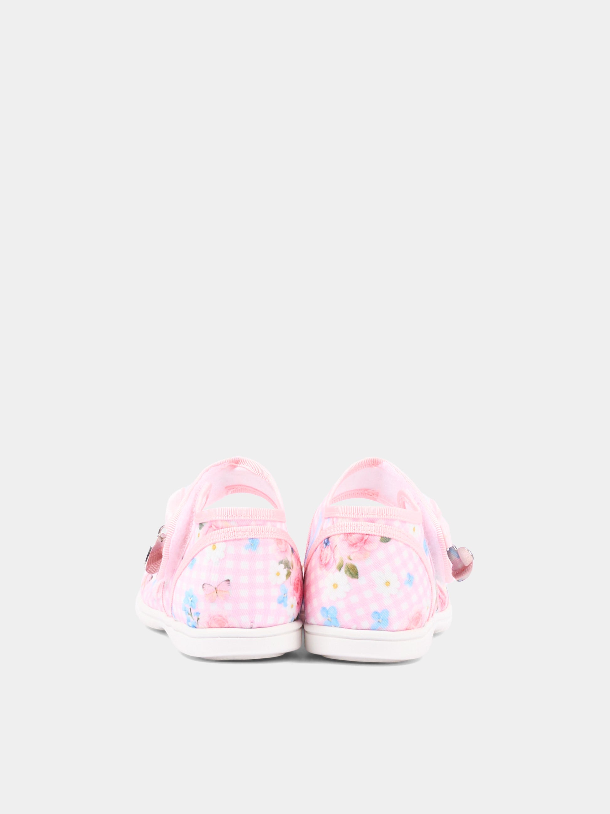 Ballerine rosa vichy per bambina,Monnalisa,83G000 - 7659 - 0090
