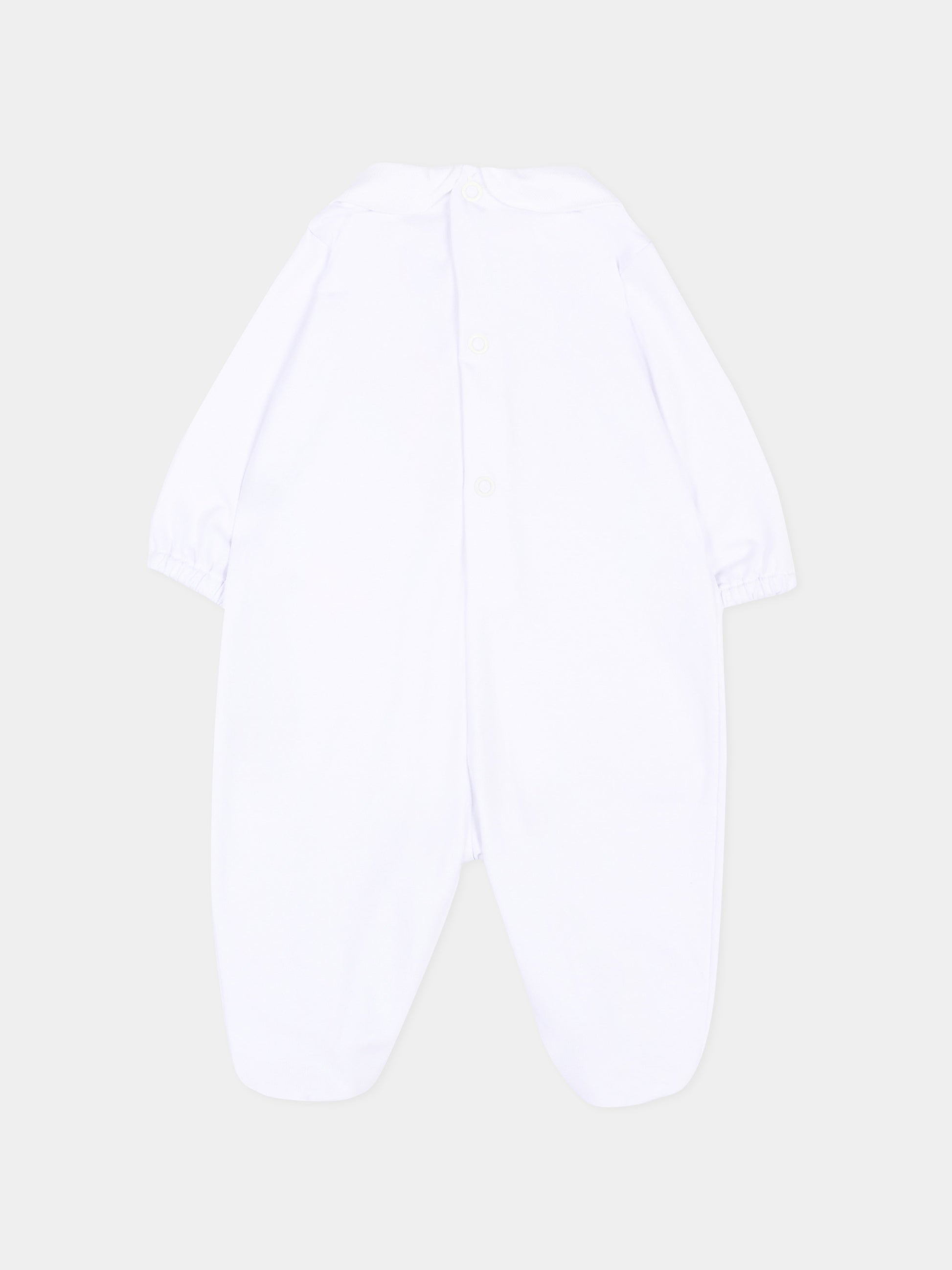 Tutina bianca per neonata con orsetto,Little Bear,3062 BCO/ROSA