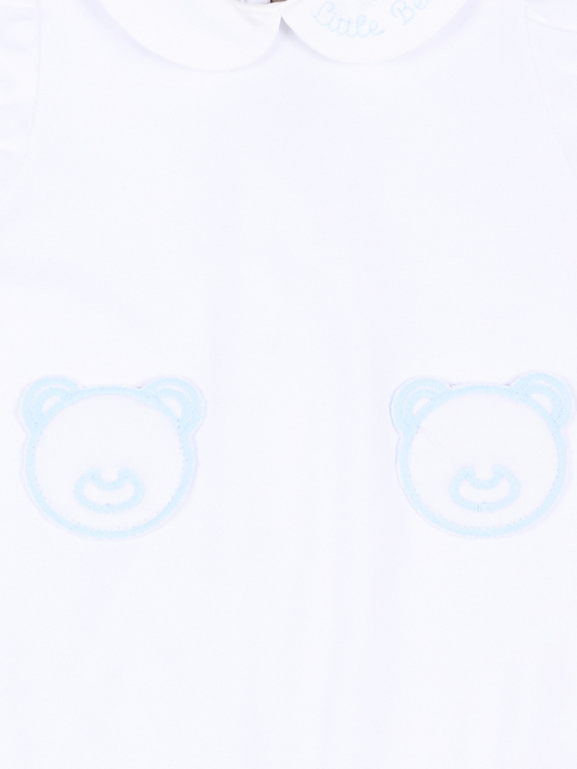 Pagliaccetto bianco per neonato con orsetti,Little Bear,3072 BCO/CIELO