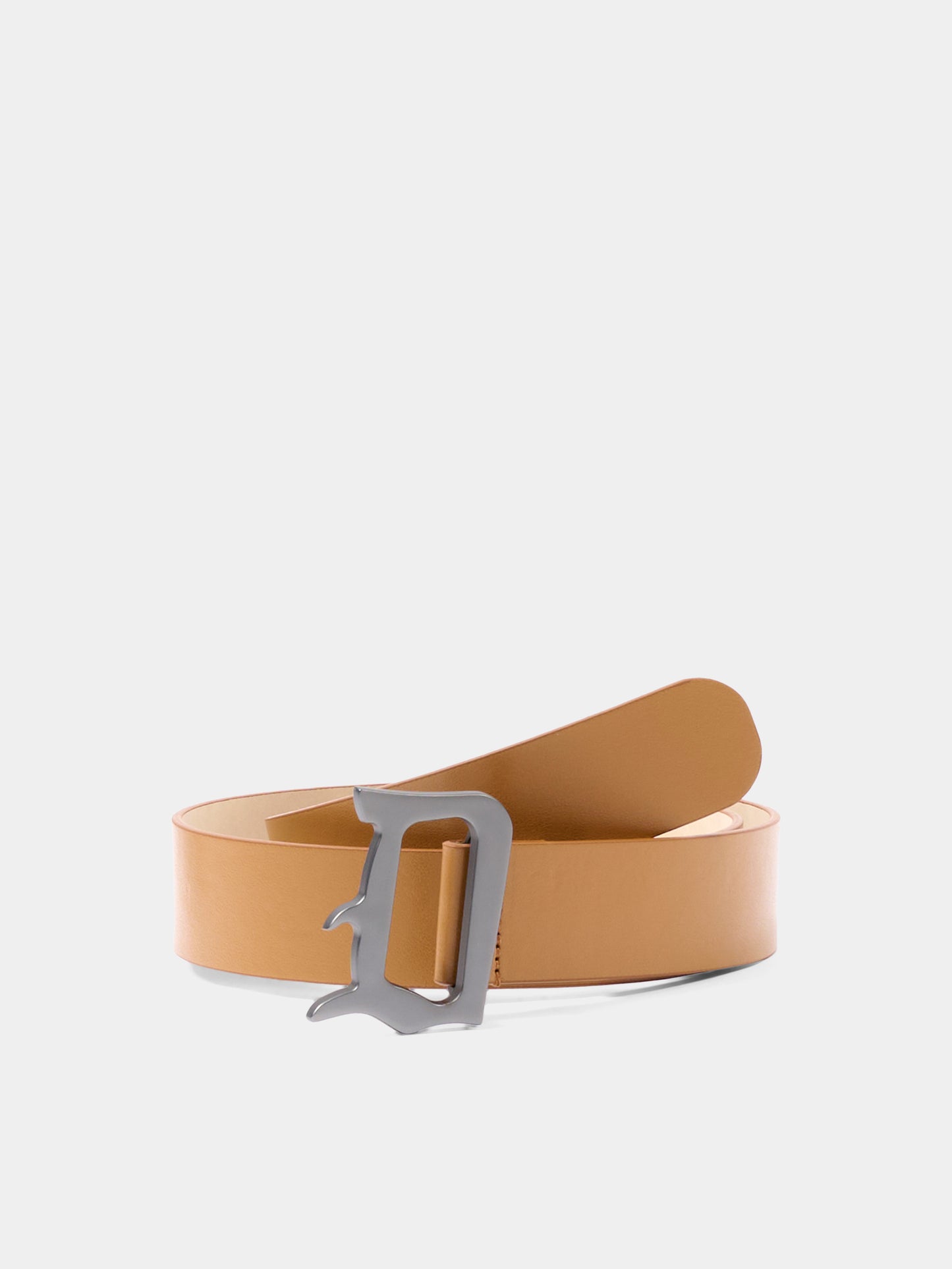 Cintura marrone per bambino con fibbia logo,Dondup Kids,DMAV002 C PE020 6006