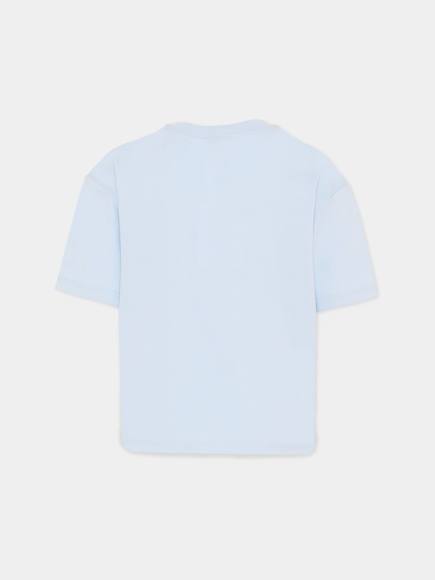 T-Shirt celeste per bambino con logo,Lanvin Petite,N30360 79L