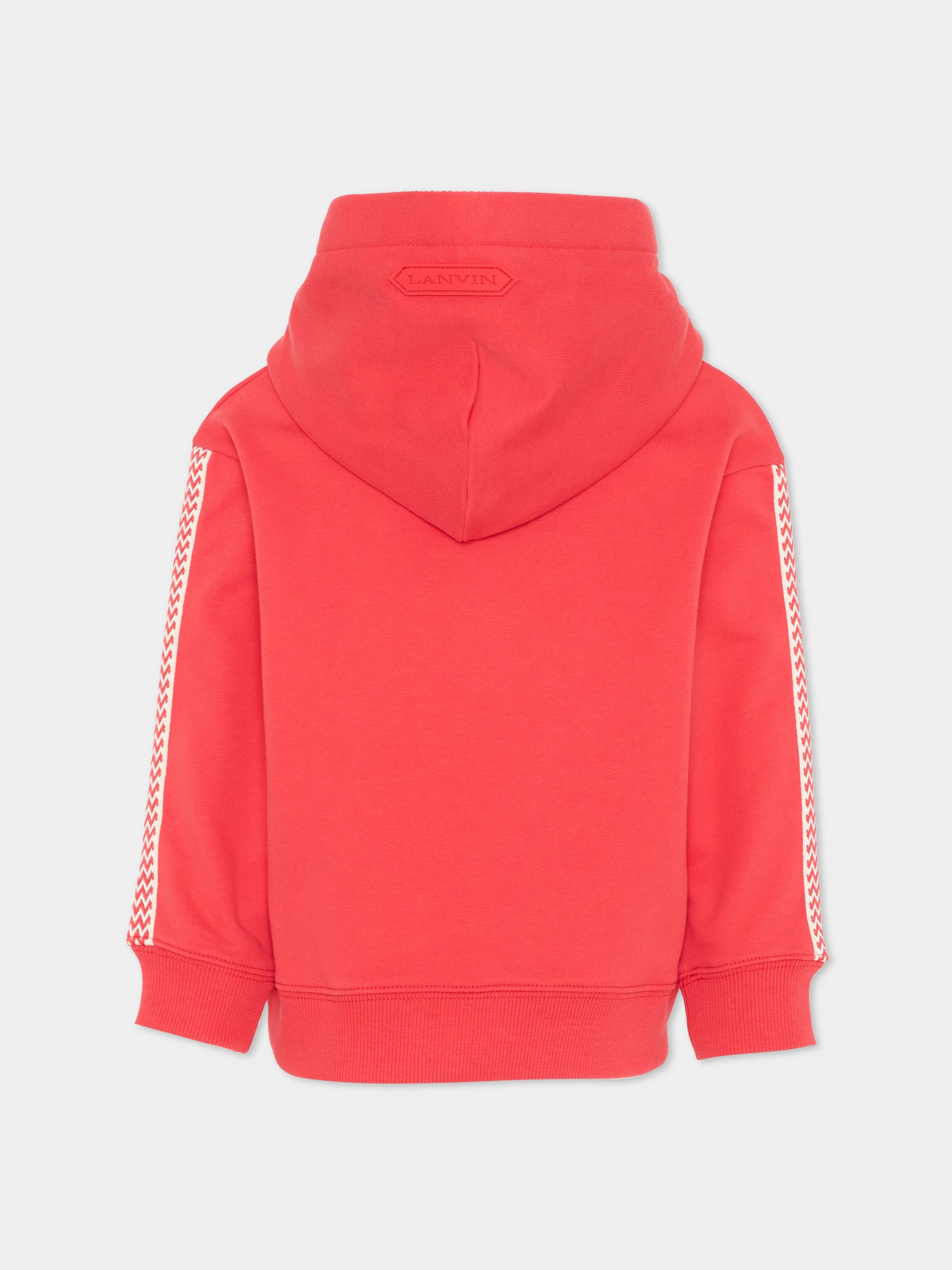Felpa rossa per bambini con logo,Lanvin Petite,N30368 998