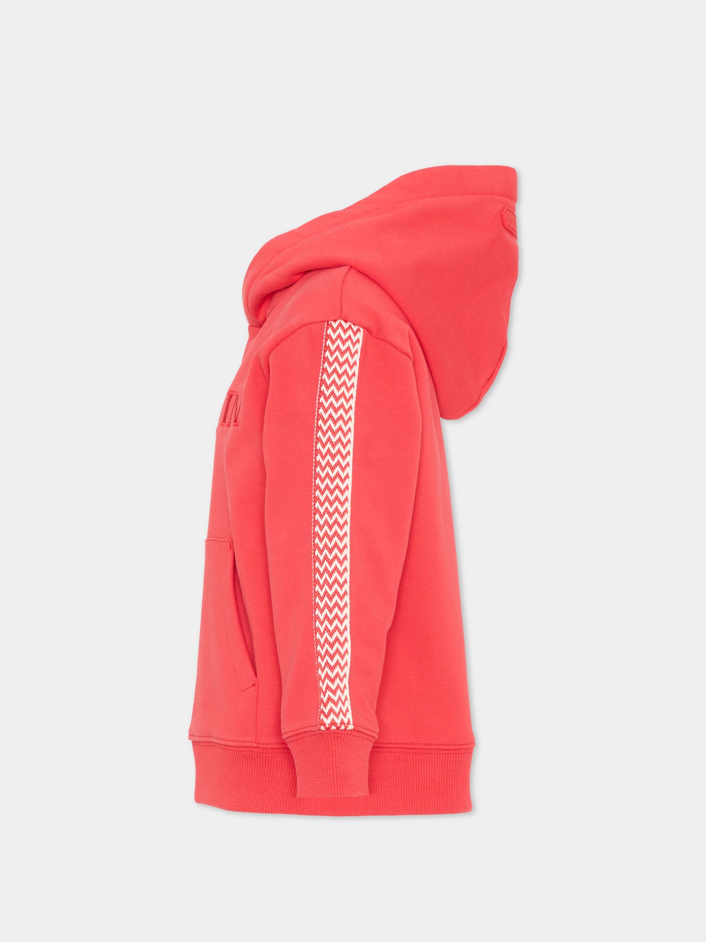 Felpa rossa per bambini con logo,Lanvin Petite,N30368 998